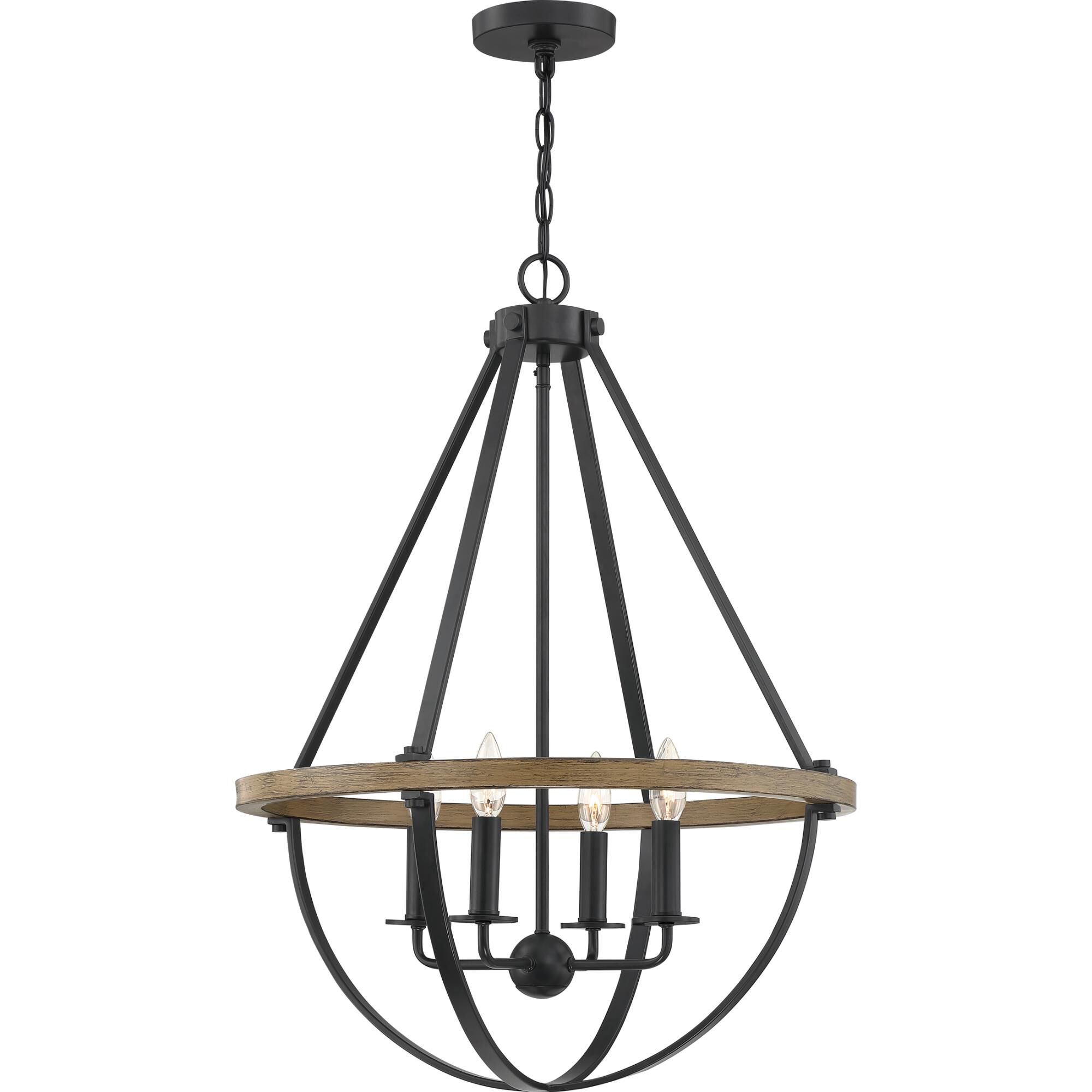 Bartlett 22 Inch 4 Light Mini Chandelier by Quoizel