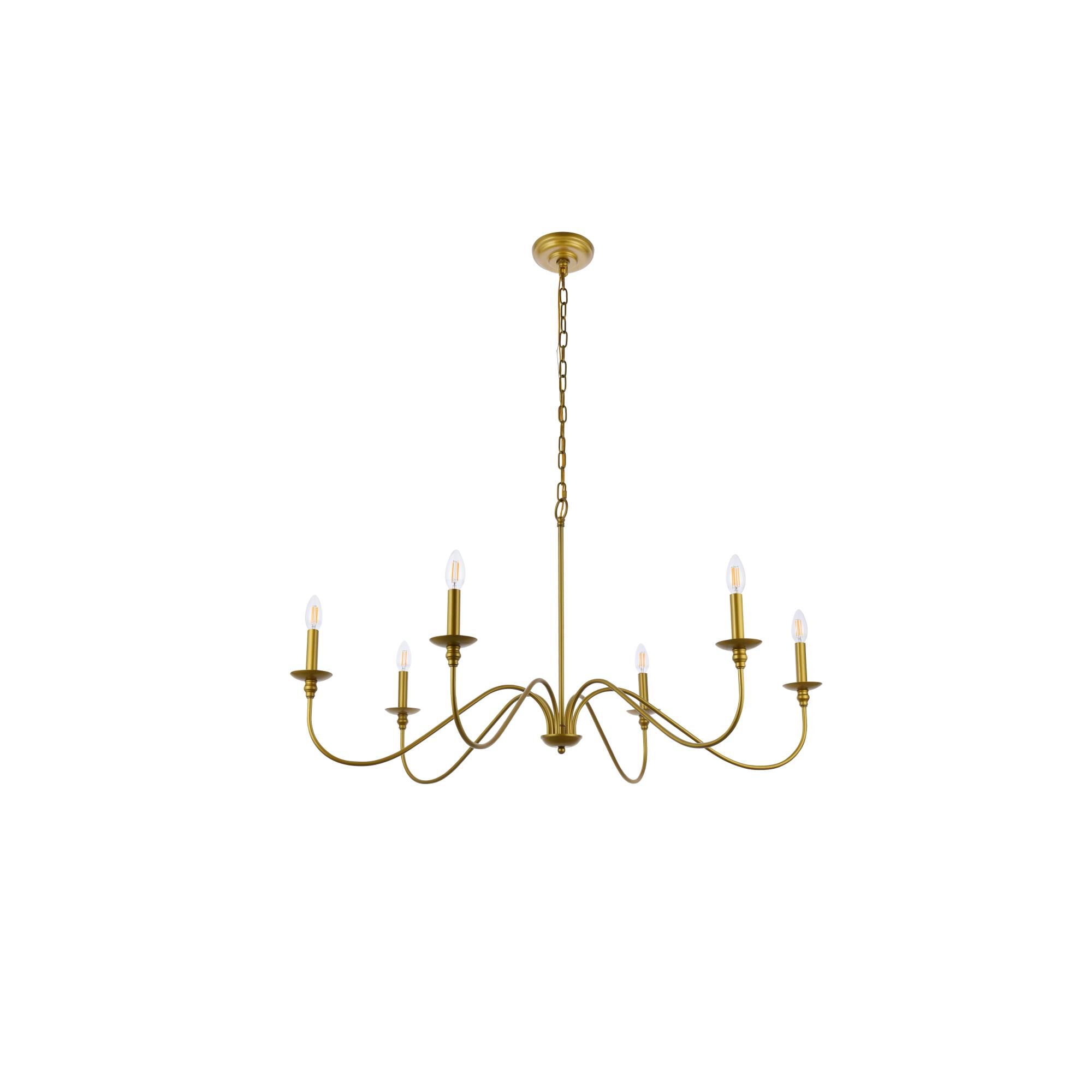 Rohan 42 Inch 6 Light Chandelier by Elegant Lighting