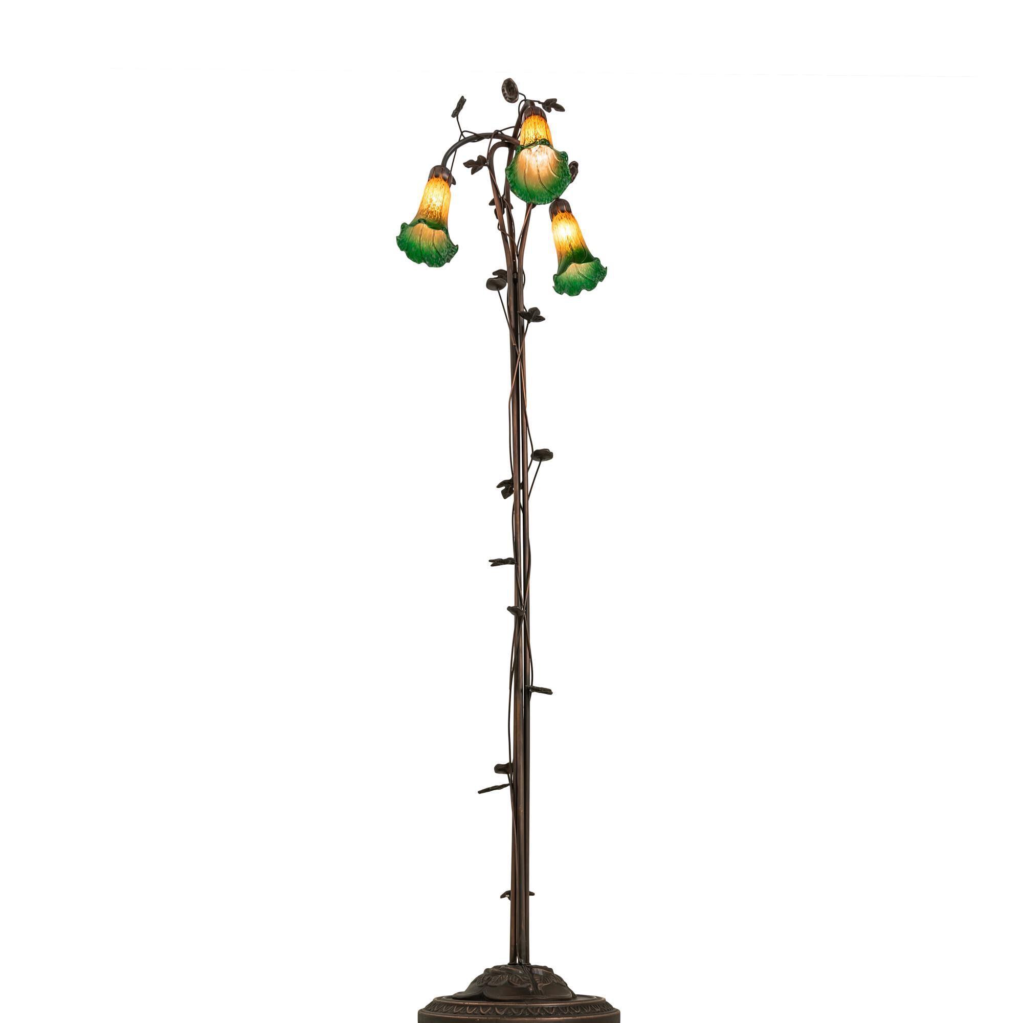 Amber and Green 58 Inch Floor Lamp by Meyda Lighting