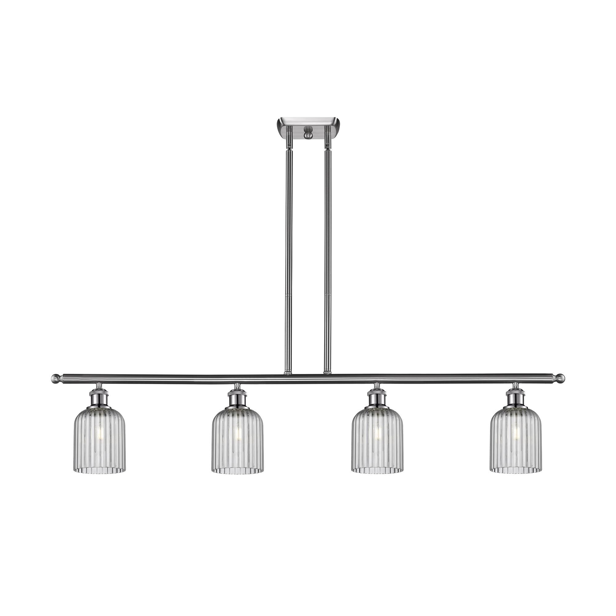 Shown in Satin Nickel finish and Light Smoke shade