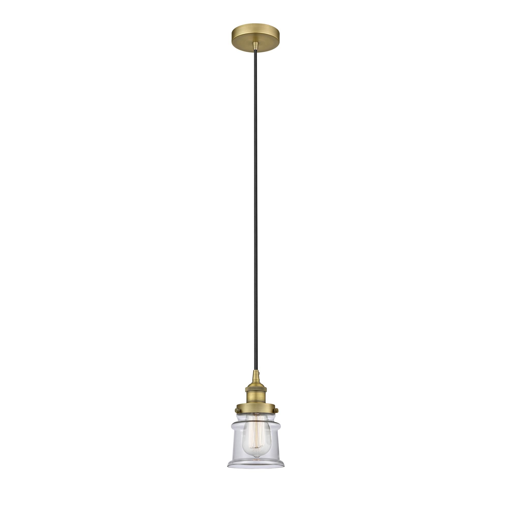 Shown in Brushed Brass finish and Clear glass
