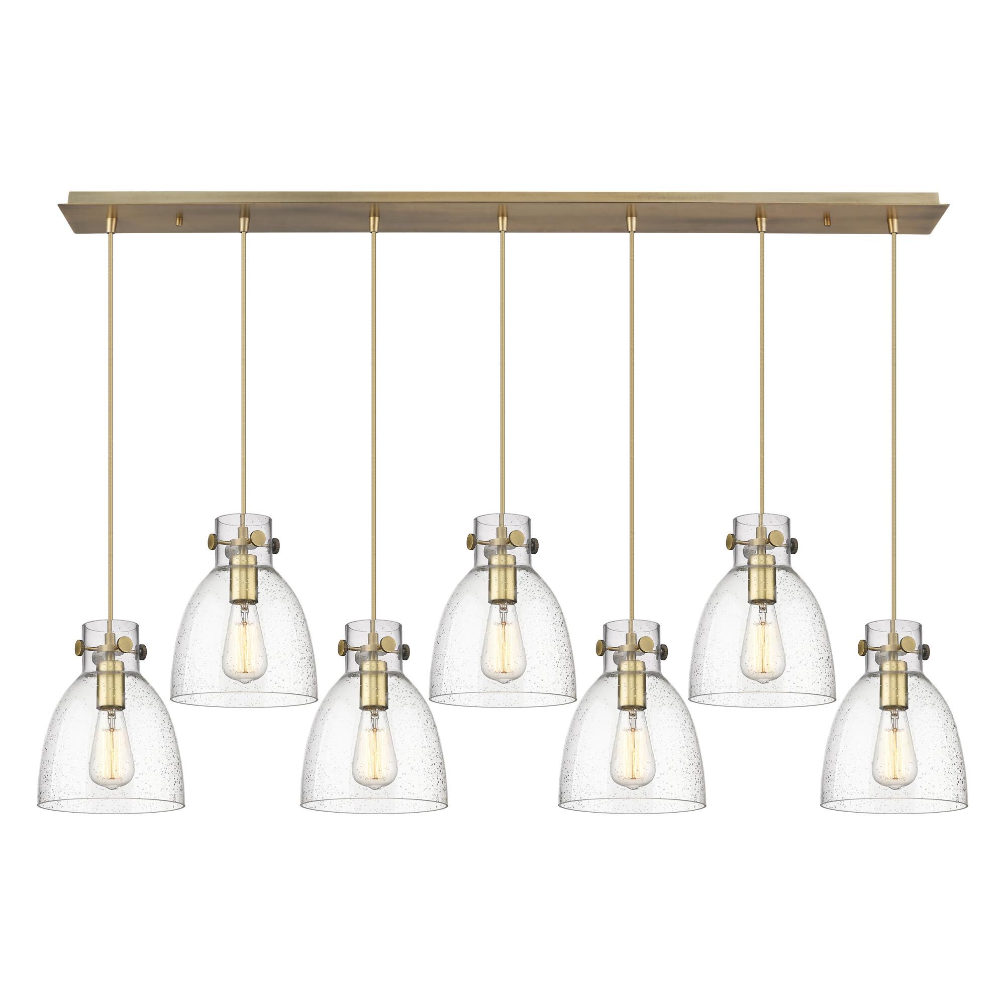 Bruno Marashlian Newton Bell 51 Inch 7 Light Linear Suspension Light by Innovations Lighting