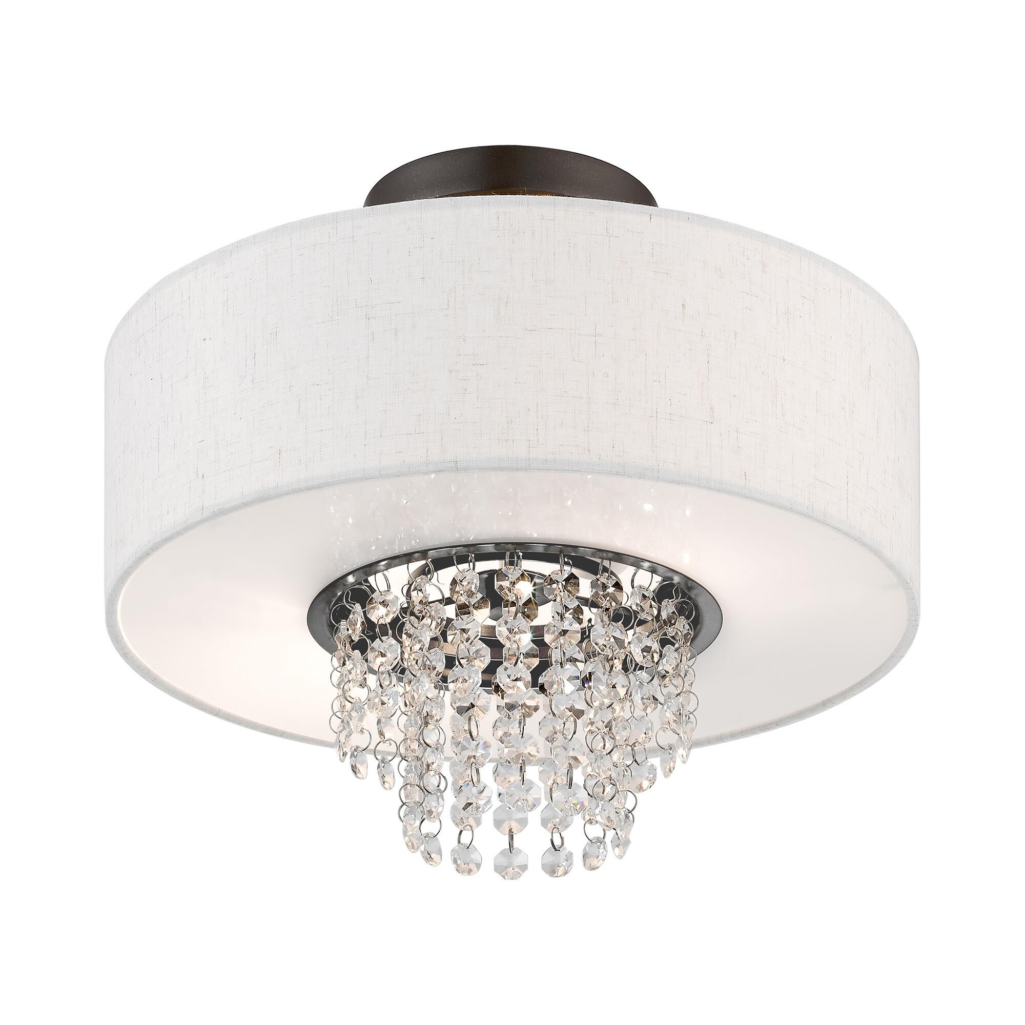 Carlisle 13 Inch 2 Light Semi Flush Mount by Livex Lighting