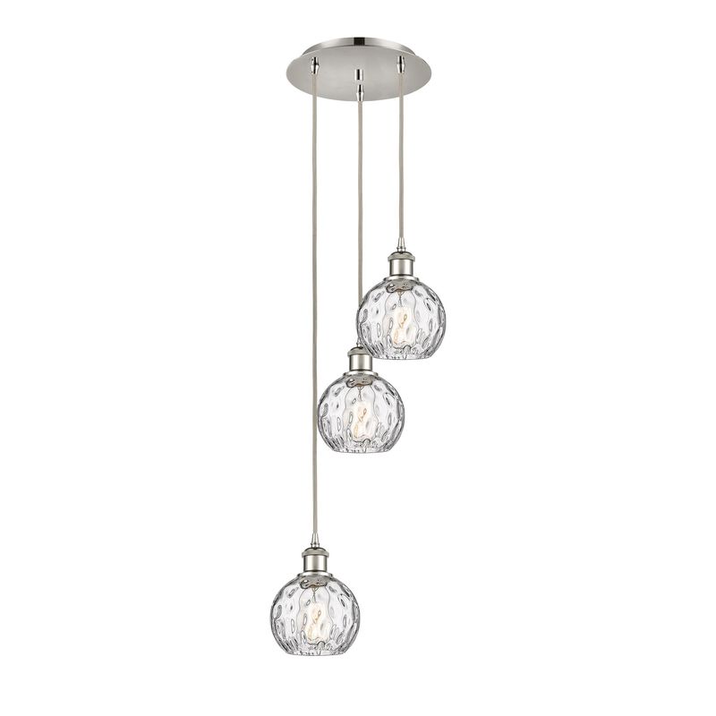 Bruno Marashlian Athens Water Glass 12 Inch 3 Light Multi Light Pendant by Innovations Lighting