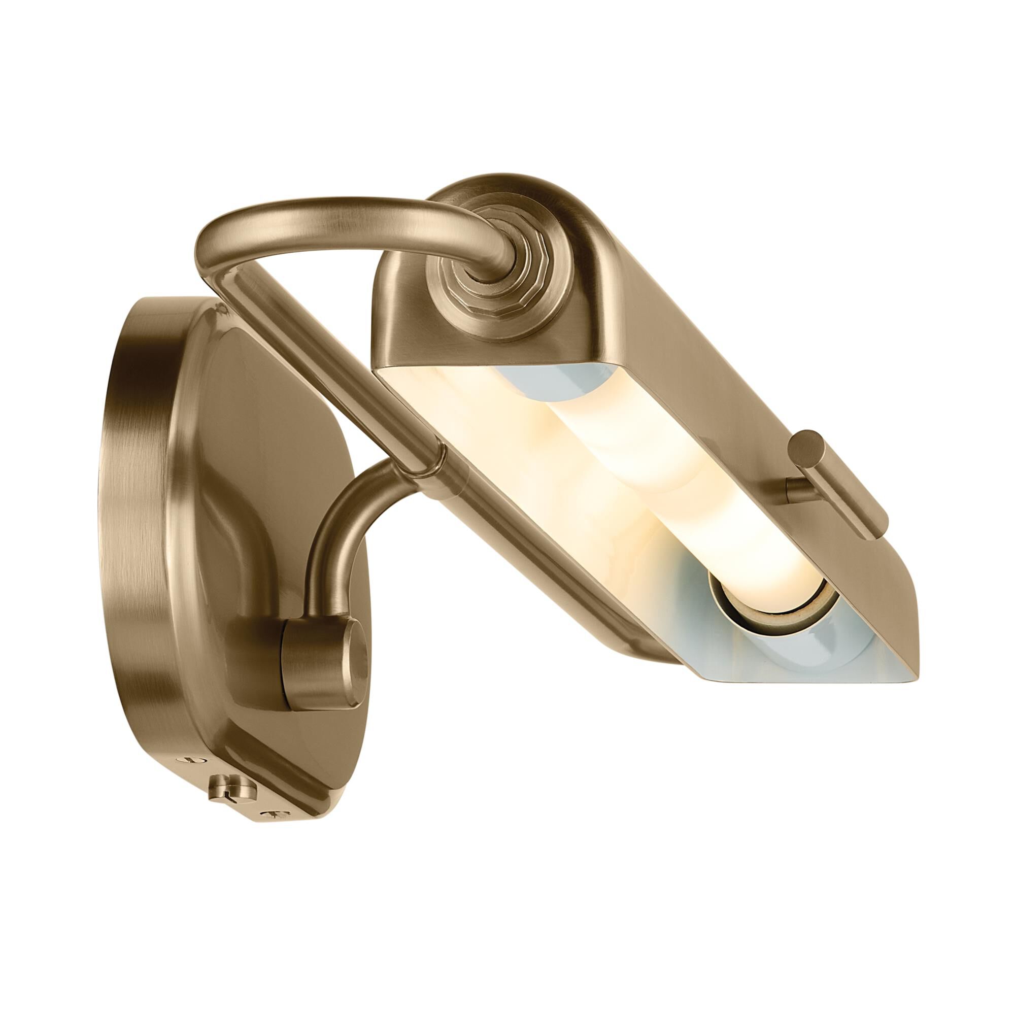 Shown in Champagne Bronze finish and Metal shade