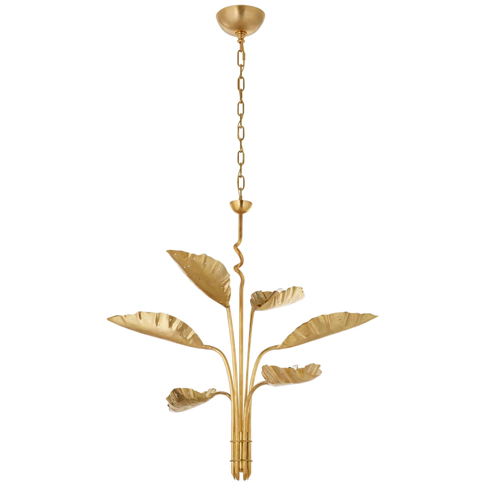 Shown in Antique-Burnished Brass finish and No Shade shade