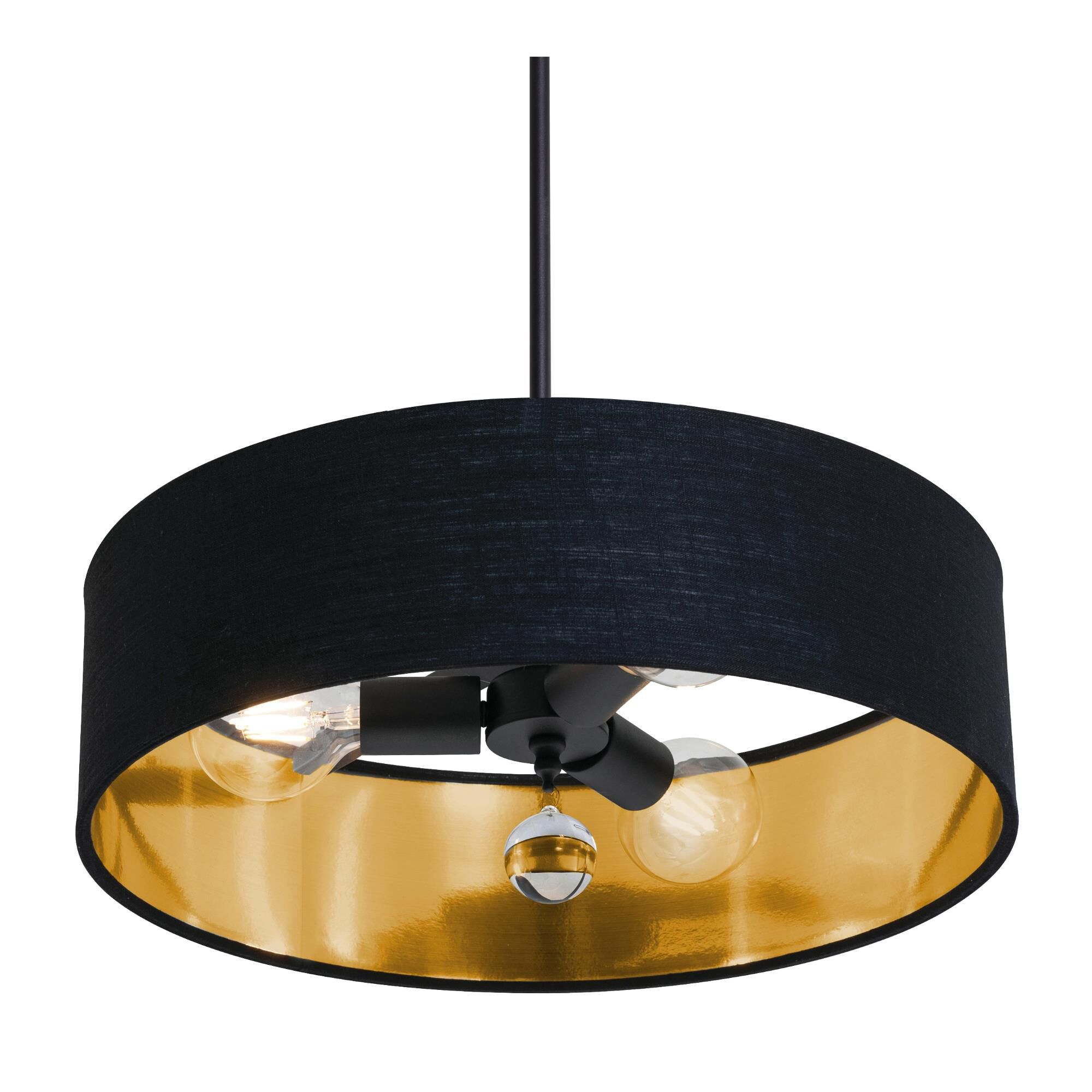 Shown in Black finish and Black/Gold shade
