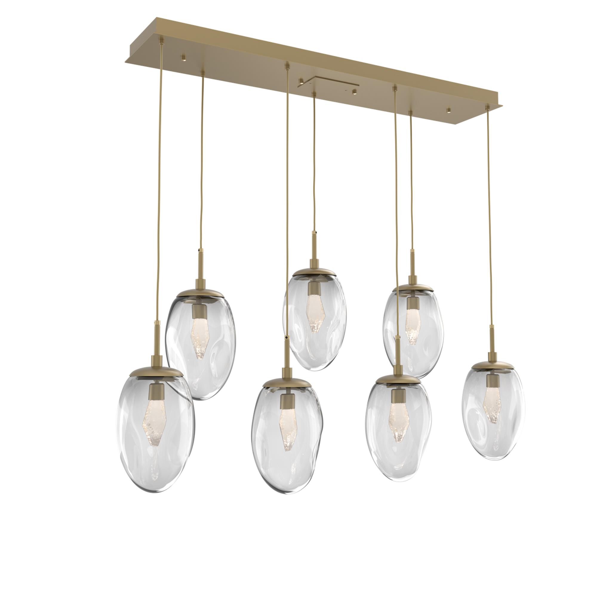 Shown in Gilded Brass finish and Geo Inner Clear Outer glass