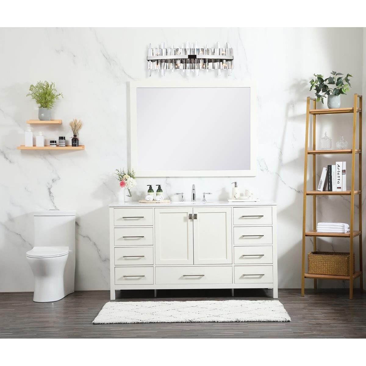 Serena 30 Inch 8 Light Bath Vanity Light by Elegant Lighting