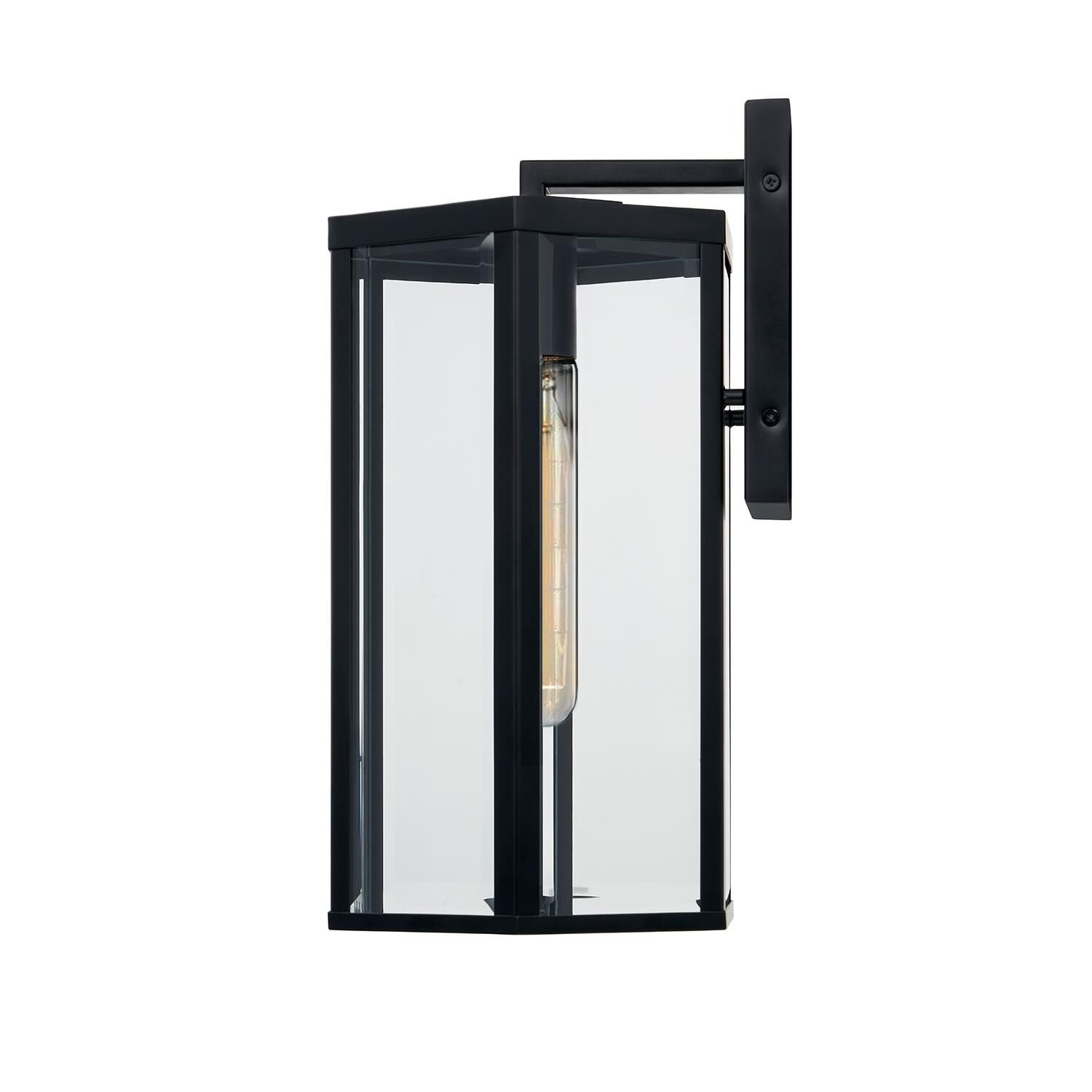 Shown in Matte Black finish and Clear glass