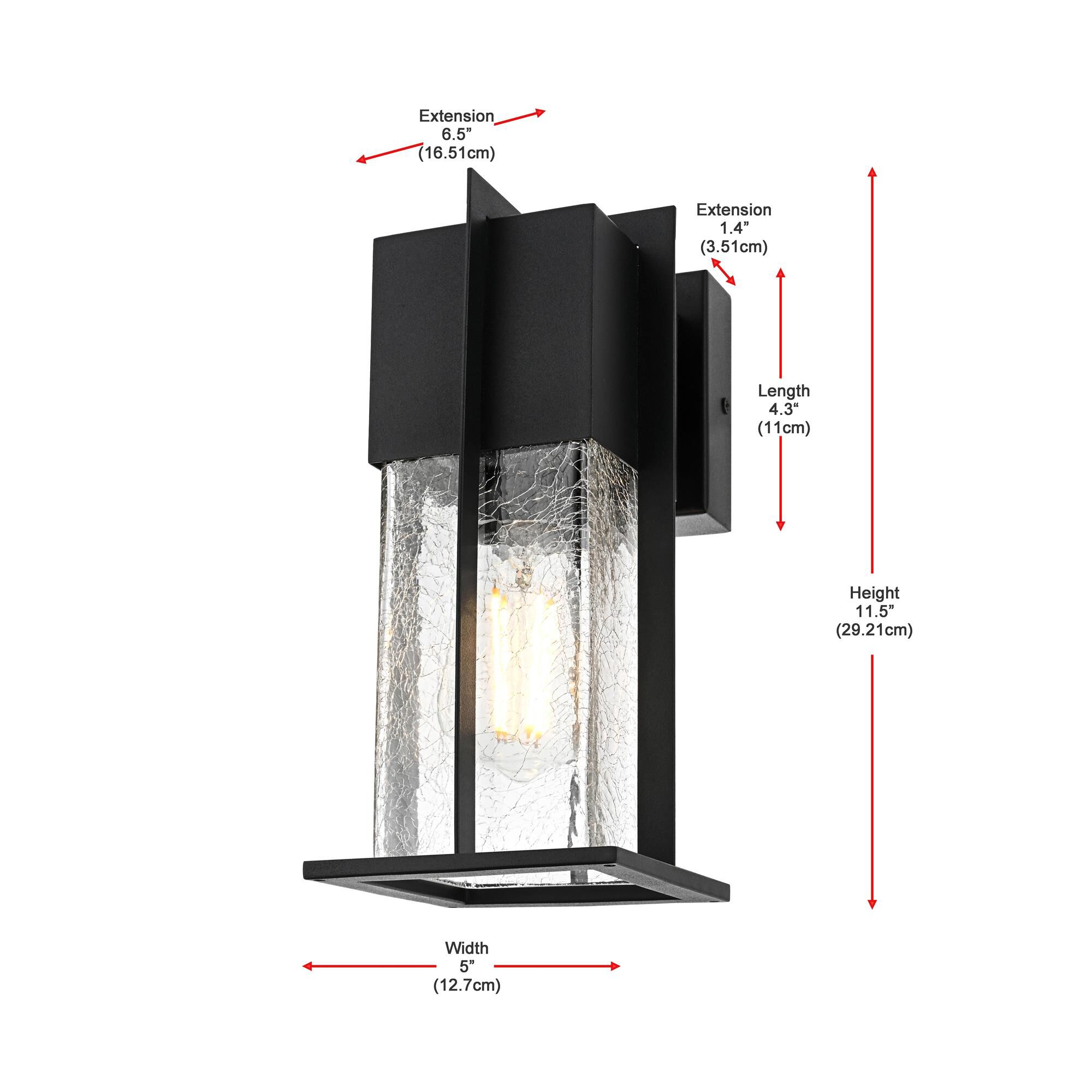 Janney 5 Inch Outdoor Wall Light by Elegant Lighting