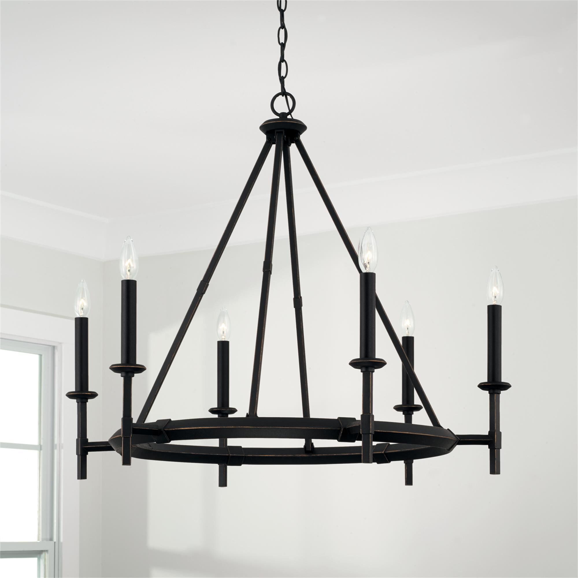 Shown in Brushed Black Iron finish