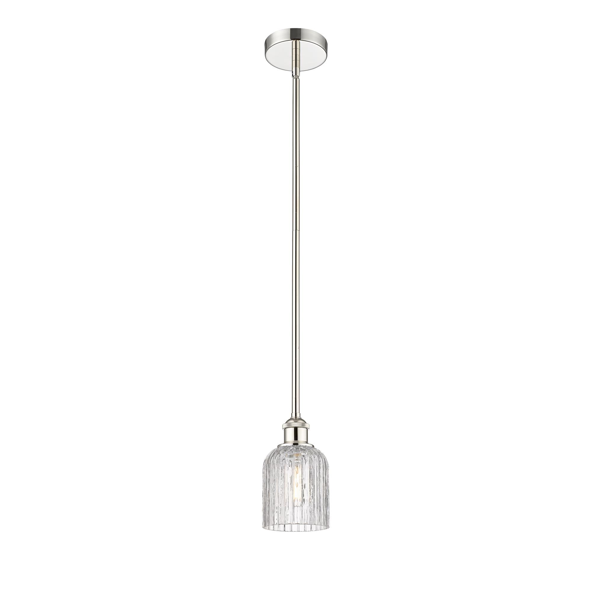 Shown in Polished Nickel finish and Clear glass