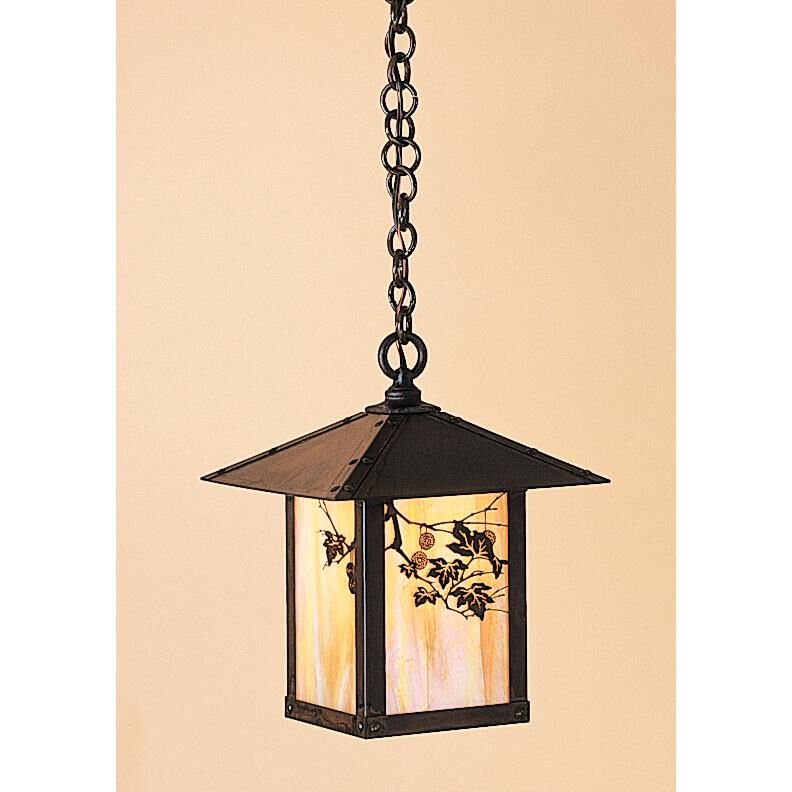 Evergreen 12 Inch Tall 1 Light Outdoor Hanging Lantern by Arroyo Craftsman