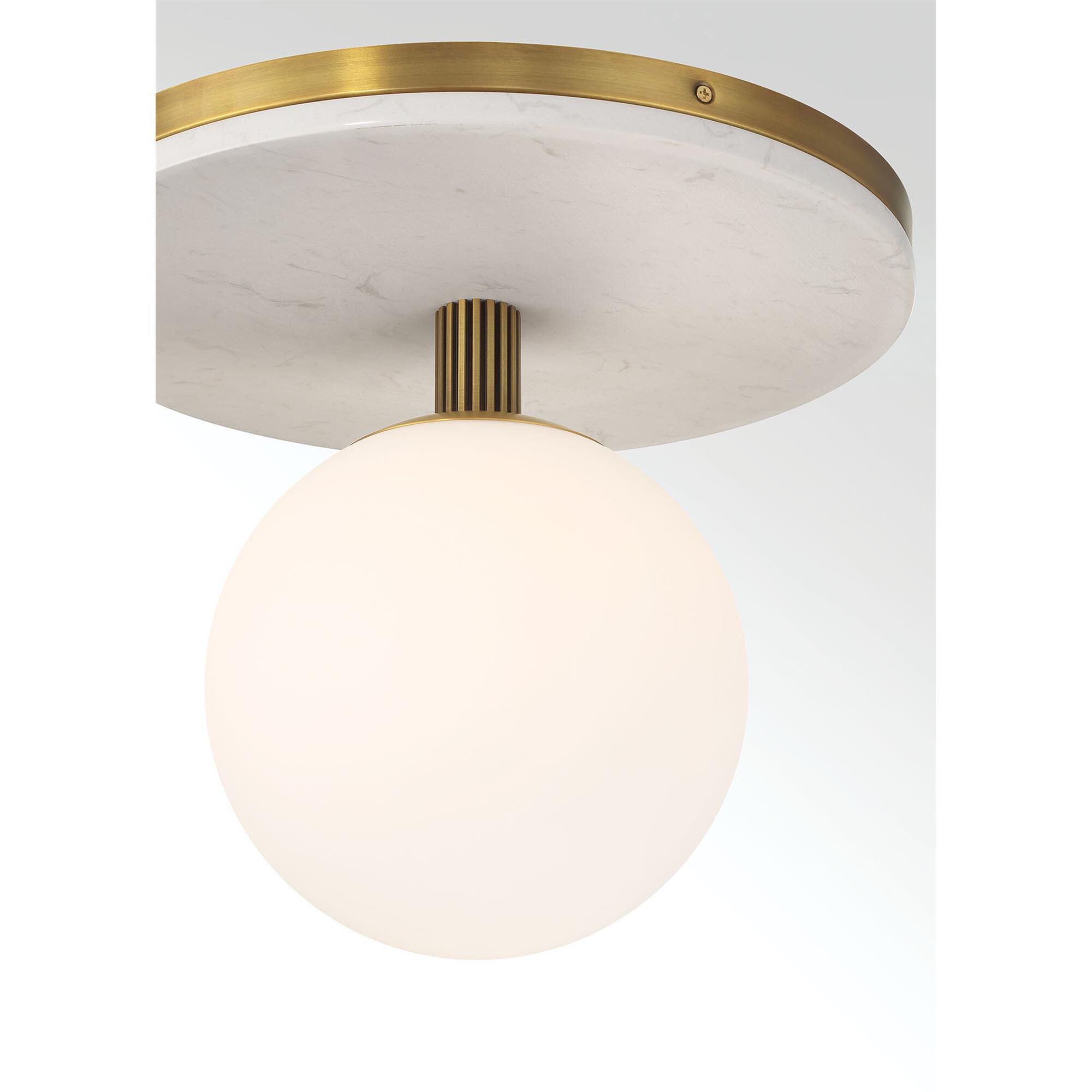 Shown in Antique Brass finish and Opal Etched glass