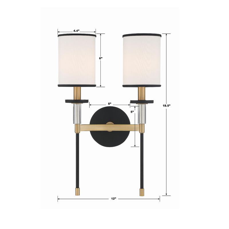 Hatfield 18 Inch Wall Sconce by Crystorama