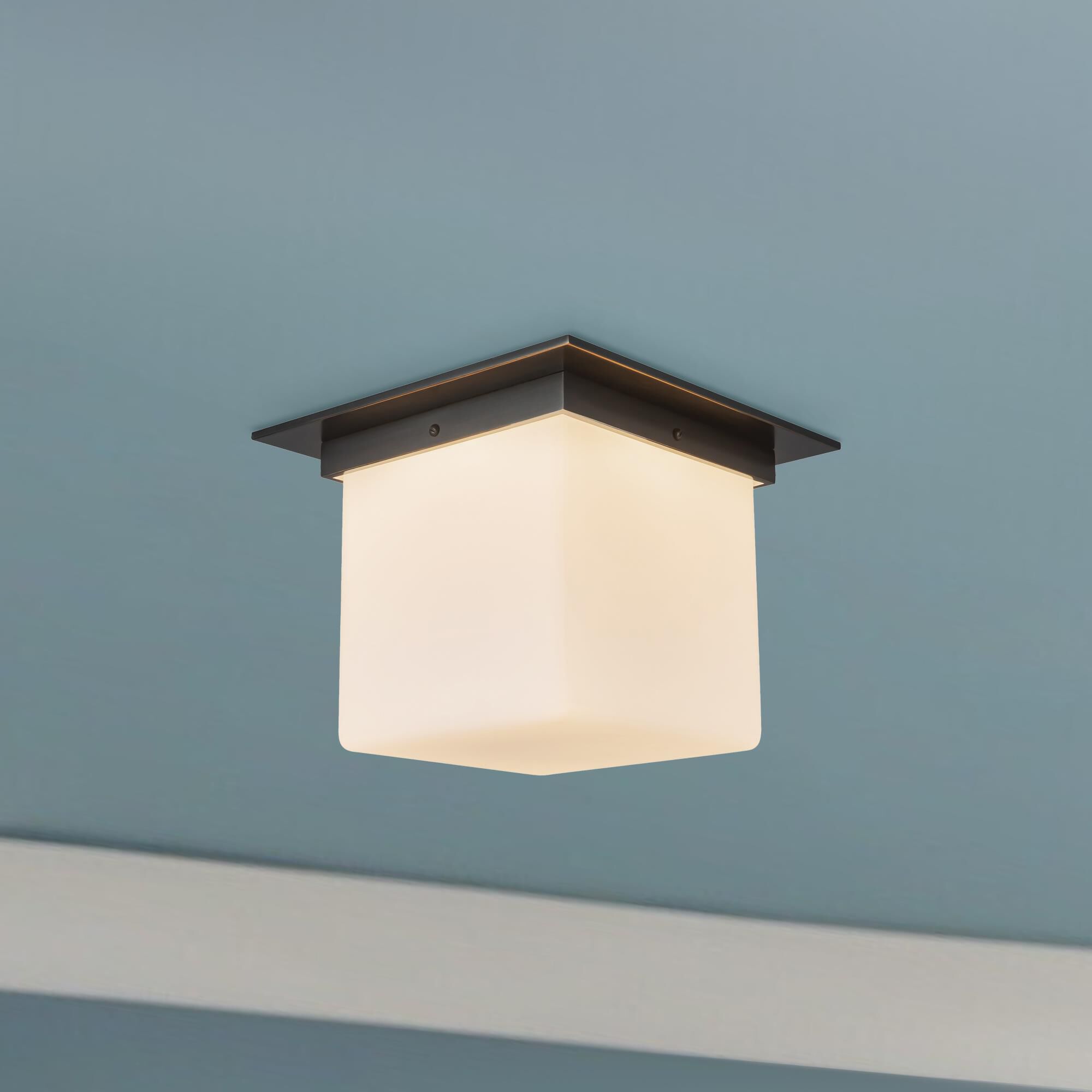 Shown in Urban Bronze finish and Matte Opal glass