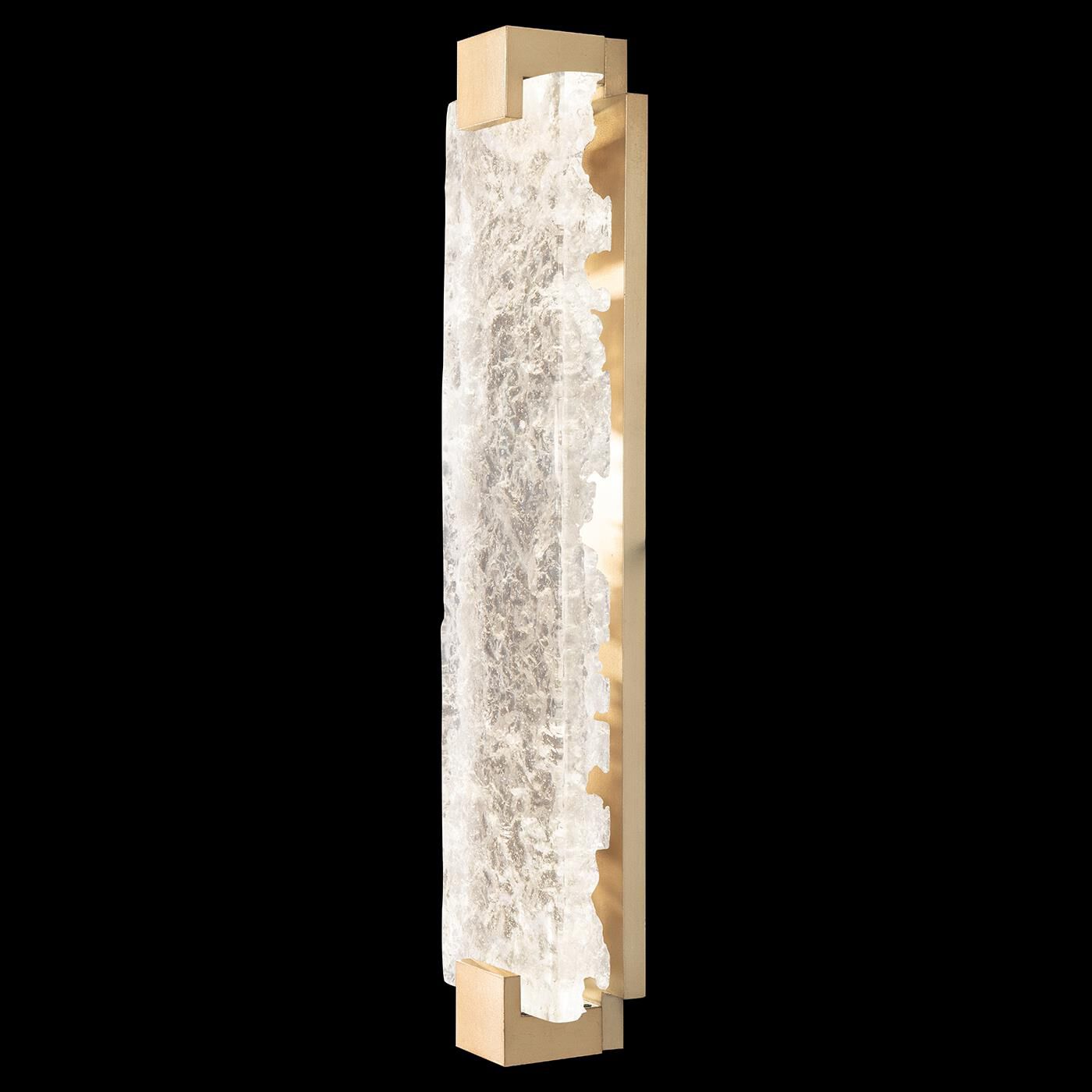 Shown in Gold finish and False crystal and True glass