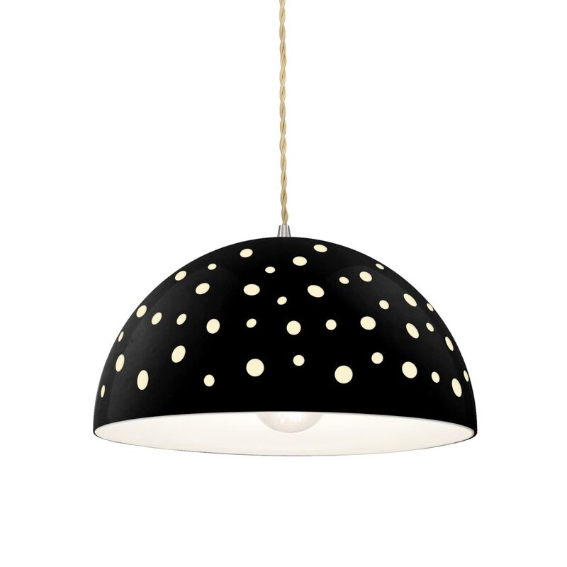 Perforated Dish 12 Inch Mini Pendant by Justice Design Group