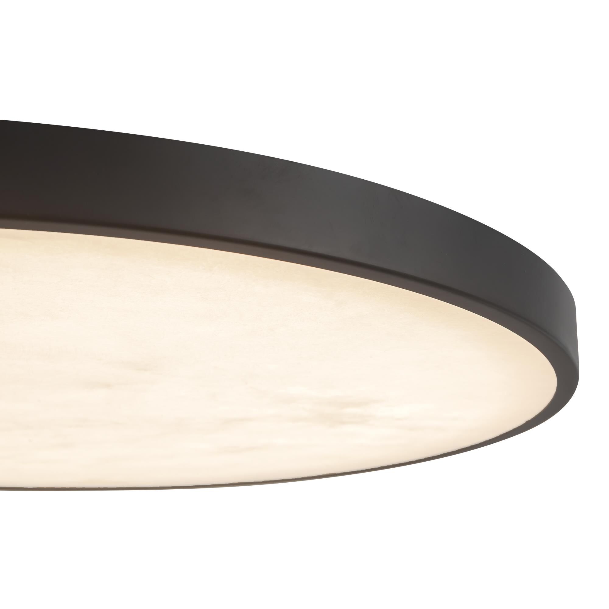 Shown in Matte Black finish and Alabaster glass