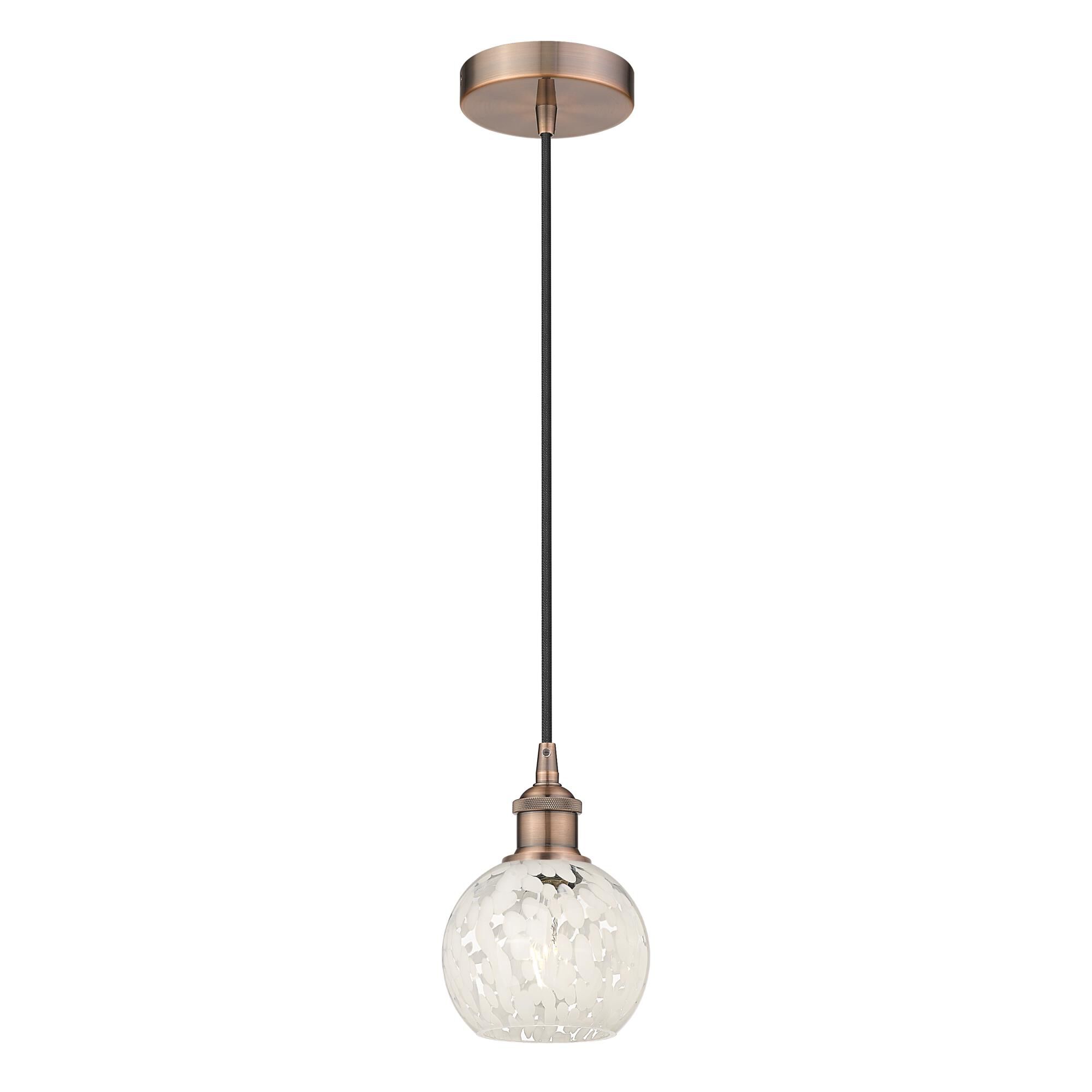 Bruno Marashlian White Mouchette 6 Inch Mini Pendant by Innovations Lighting