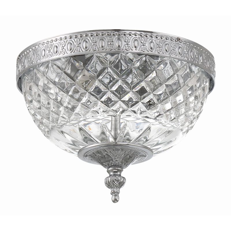 Ceiling 8 Inch 2 Light Flush Mount by Crystorama