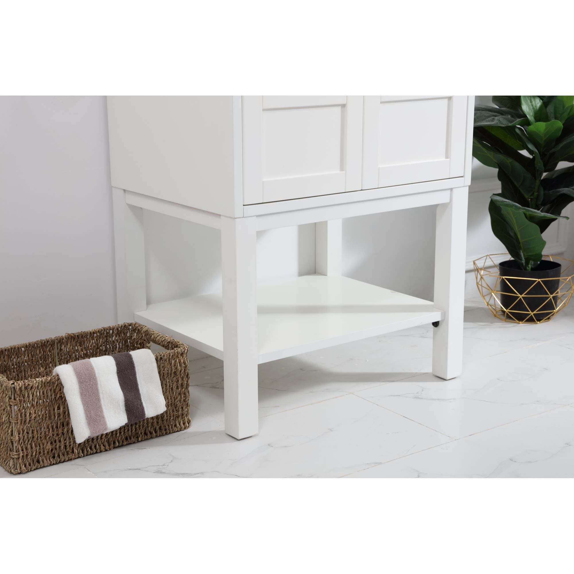 Shown in White finish