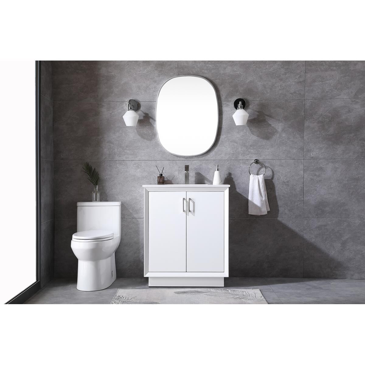 Shown in White finish