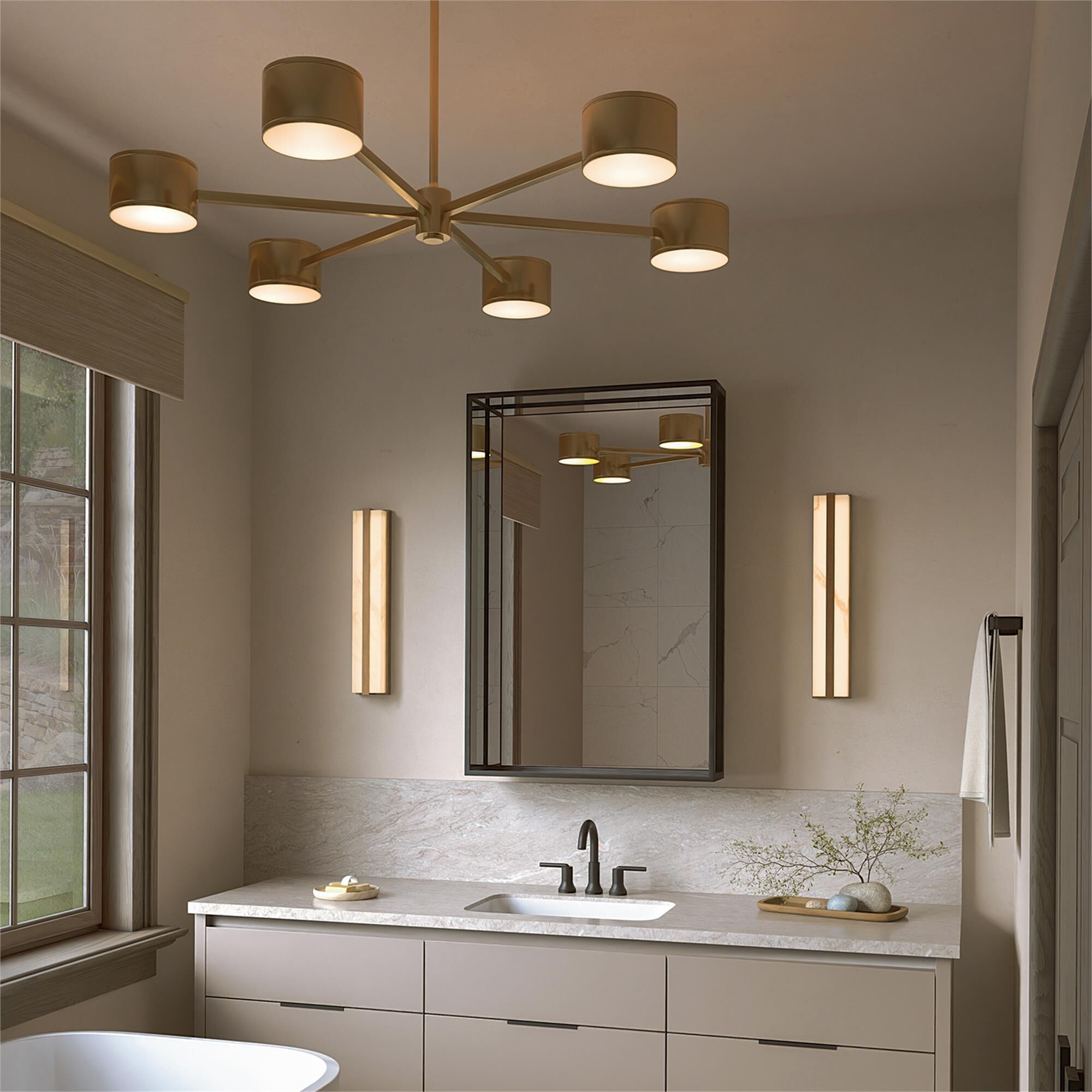 Shown in Aged Brass finish