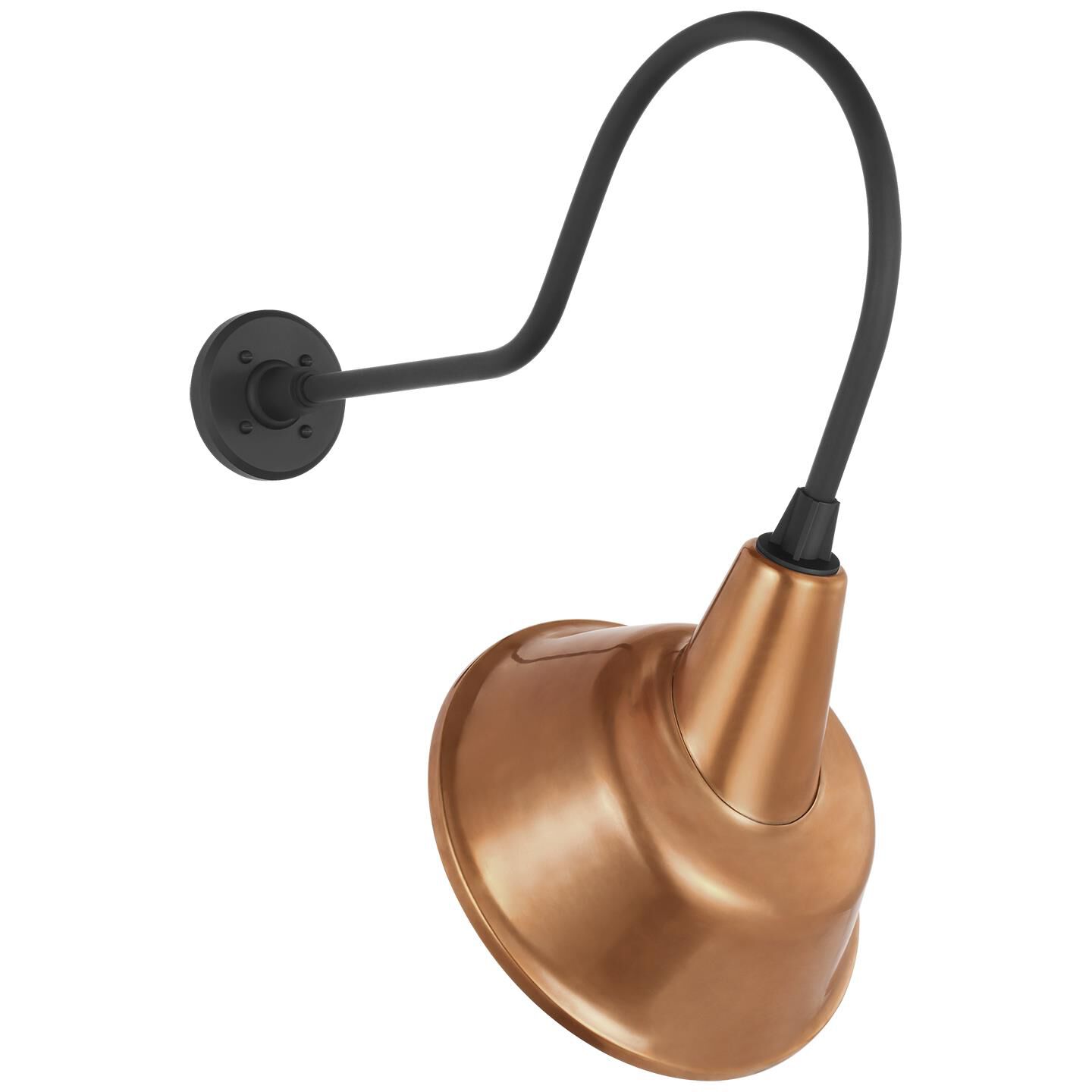 Shown in Matte Black finish and Copper shade