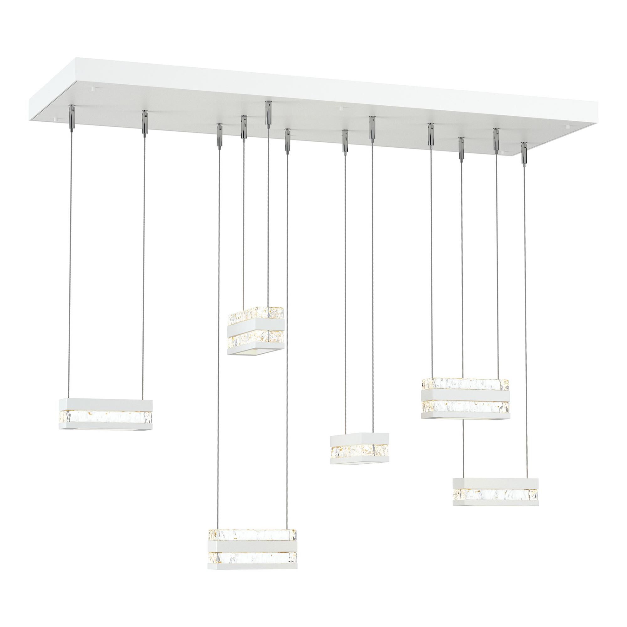 Shown in White finish and Clear glass