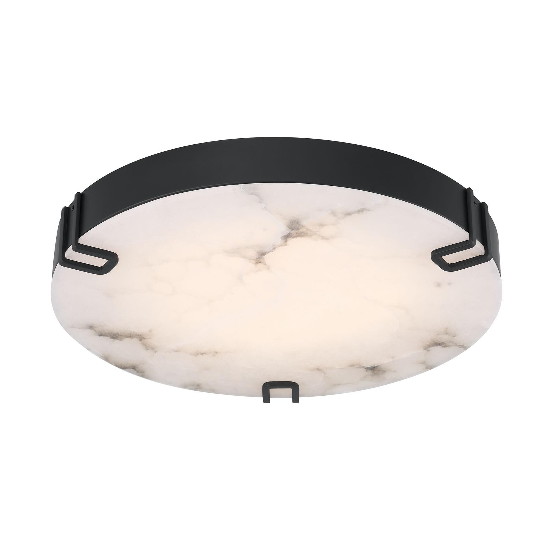 Shown in Black finish and Alabaster glass