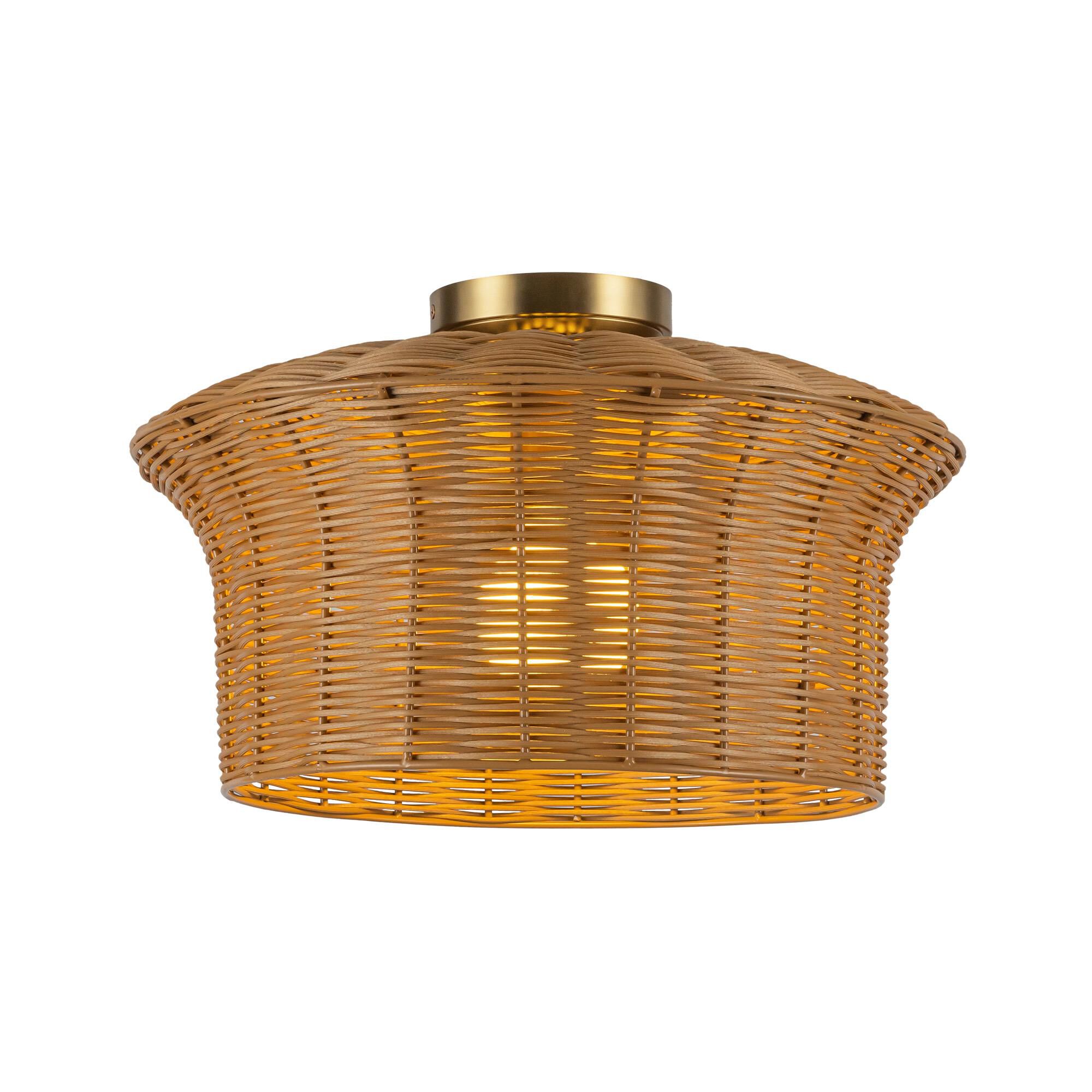 Hae Jung Roe Kai 16 Inch Semi Flush Mount,