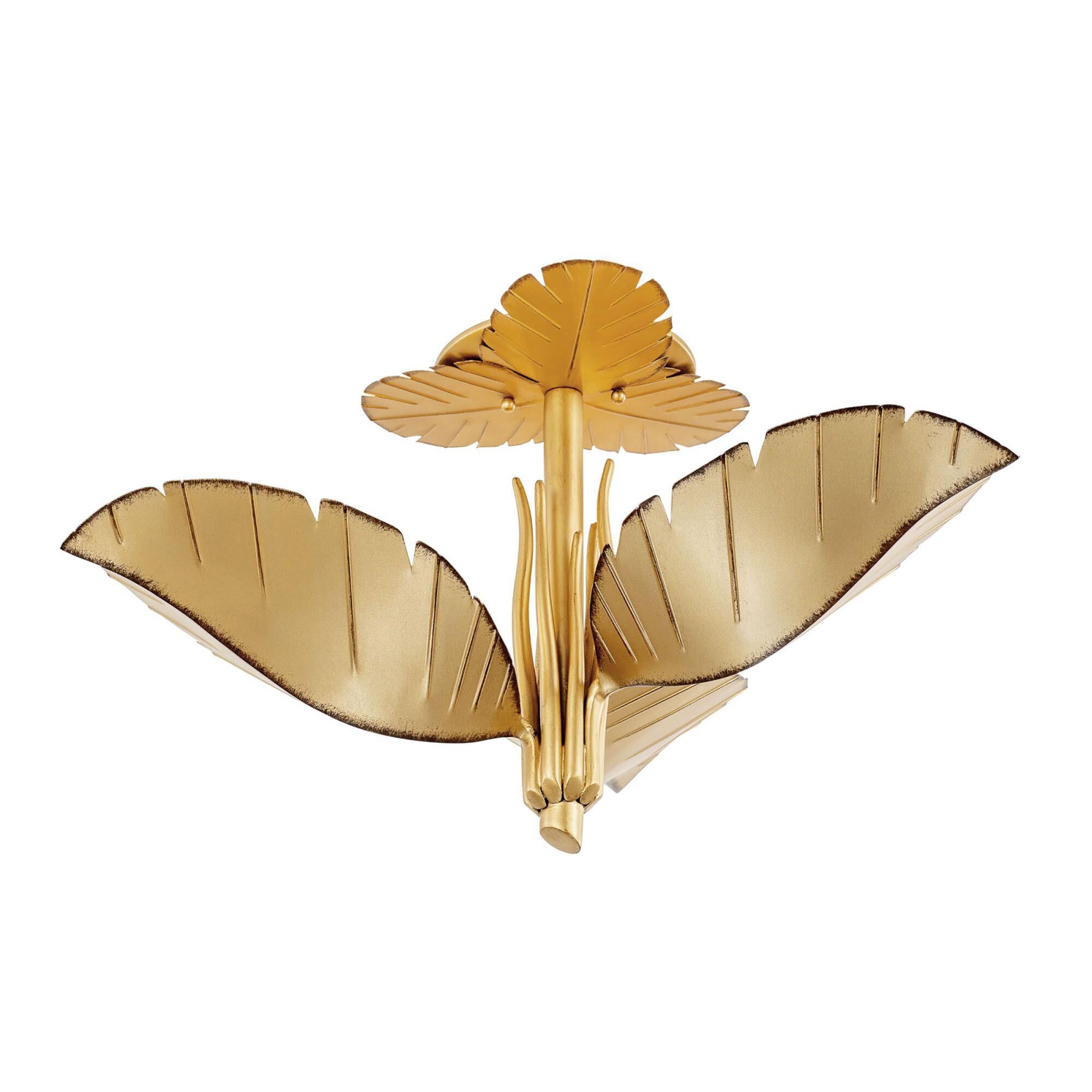 Banana Leaf 24 Inch 3 Light Semi Flush Mount by Varaluz