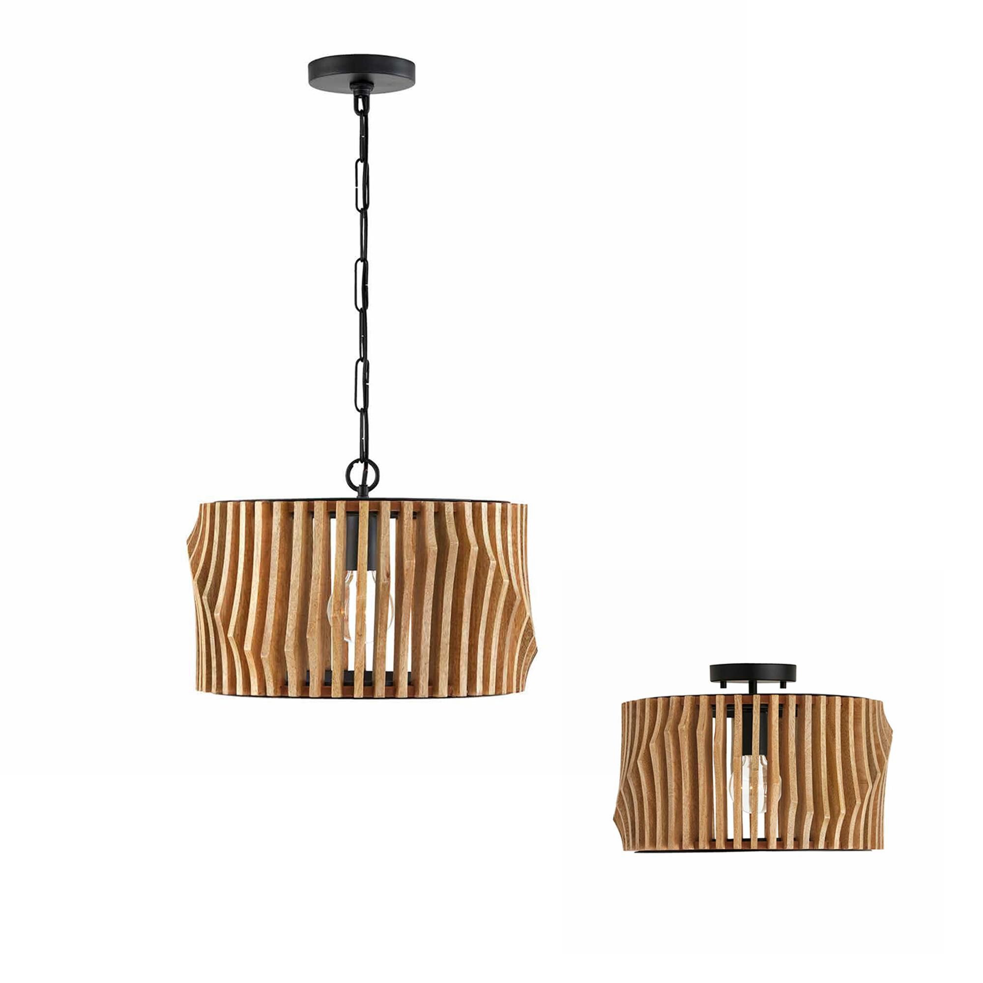 Shown in Light Wood with Matte Black finish