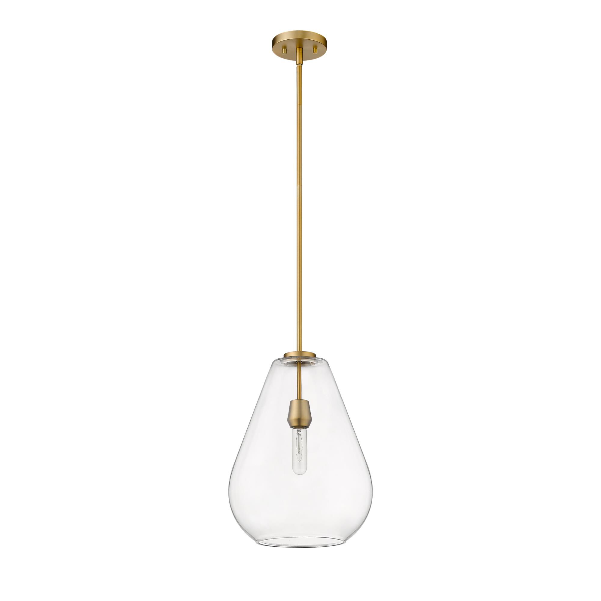 Shown in Olde Brass finish and Glass shade