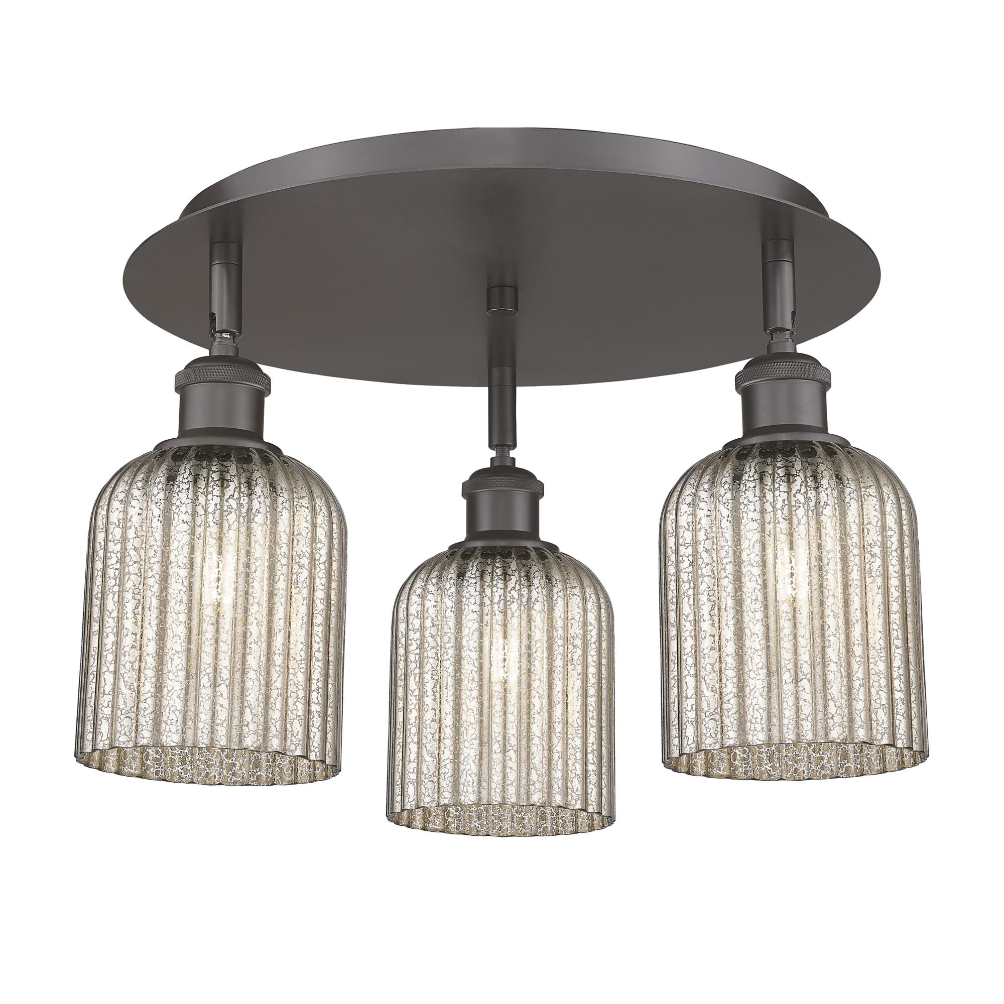 Shown in Oil Rubbed Bronze finish and Mercury shade