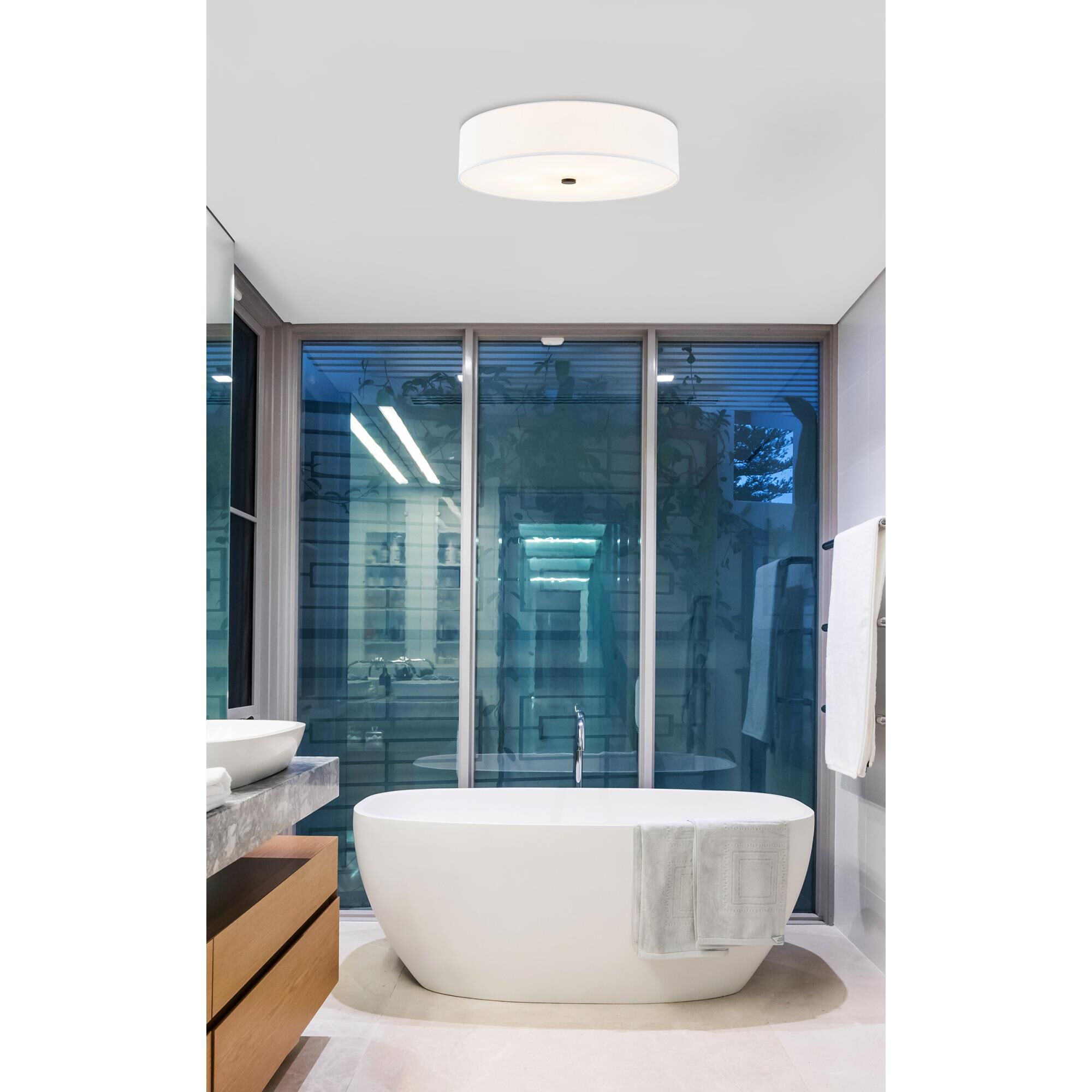 Textile - Classic 30 Inch Flush Mount by Justice Design Group