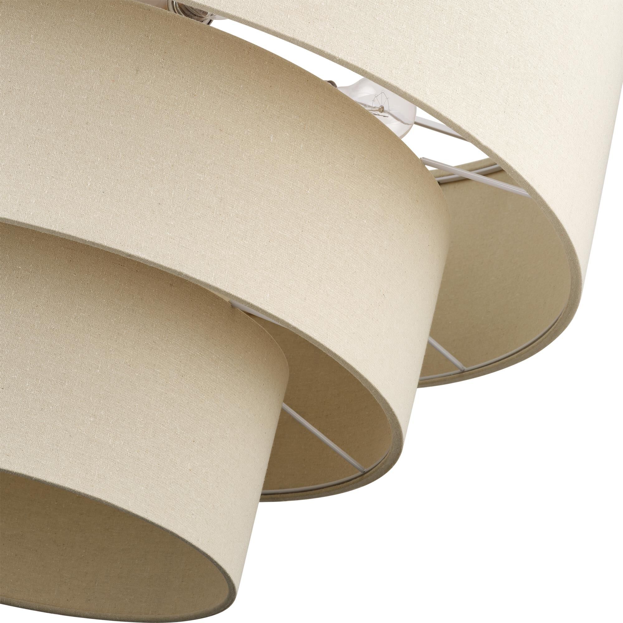 Shown in Antique Gold Leaf finish and Hand Crafted Parchment Color Hardback Fabric shade