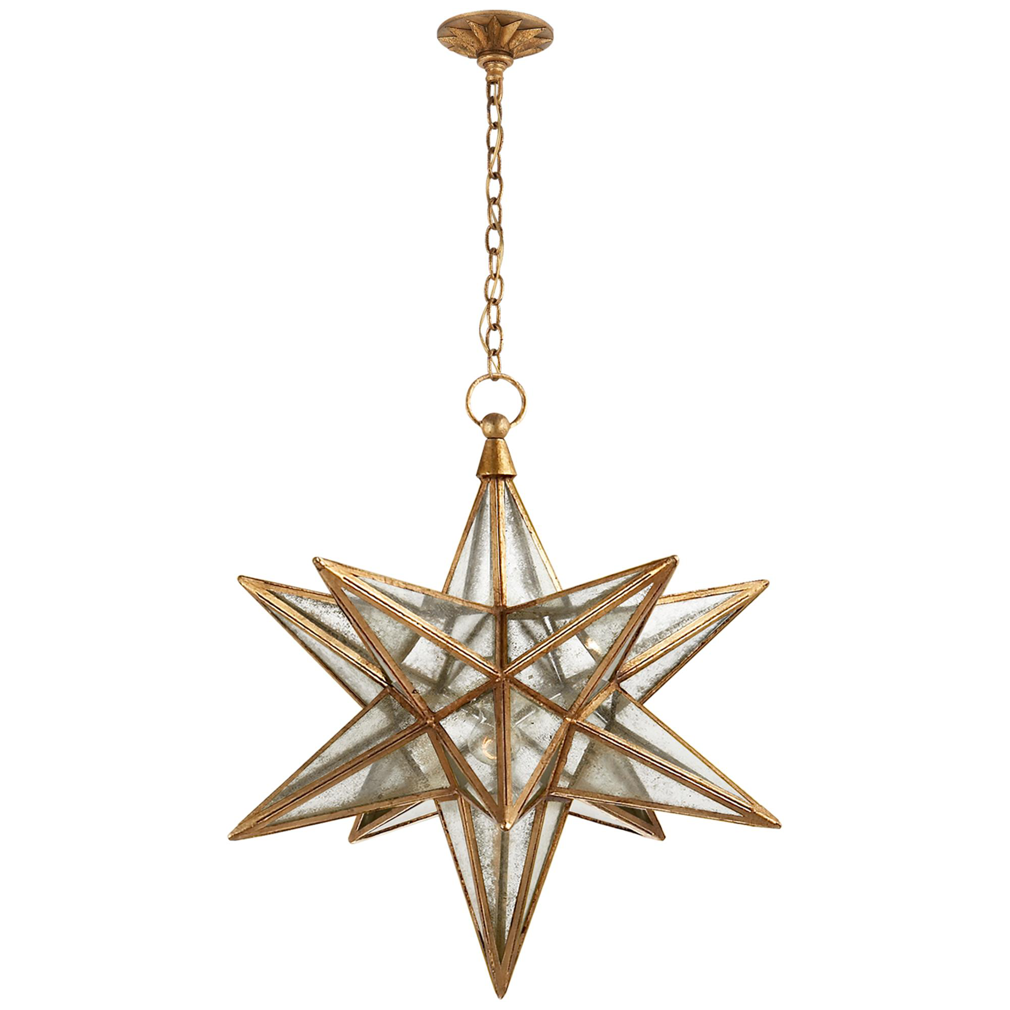 Shown in Gilded Iron finish and Antique Mirror glass