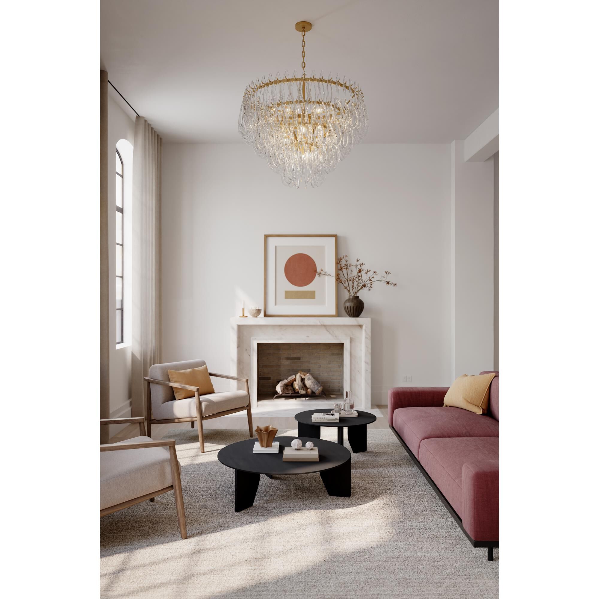 Glassara 40 Inch Chandelier by Metropolitan Lighting