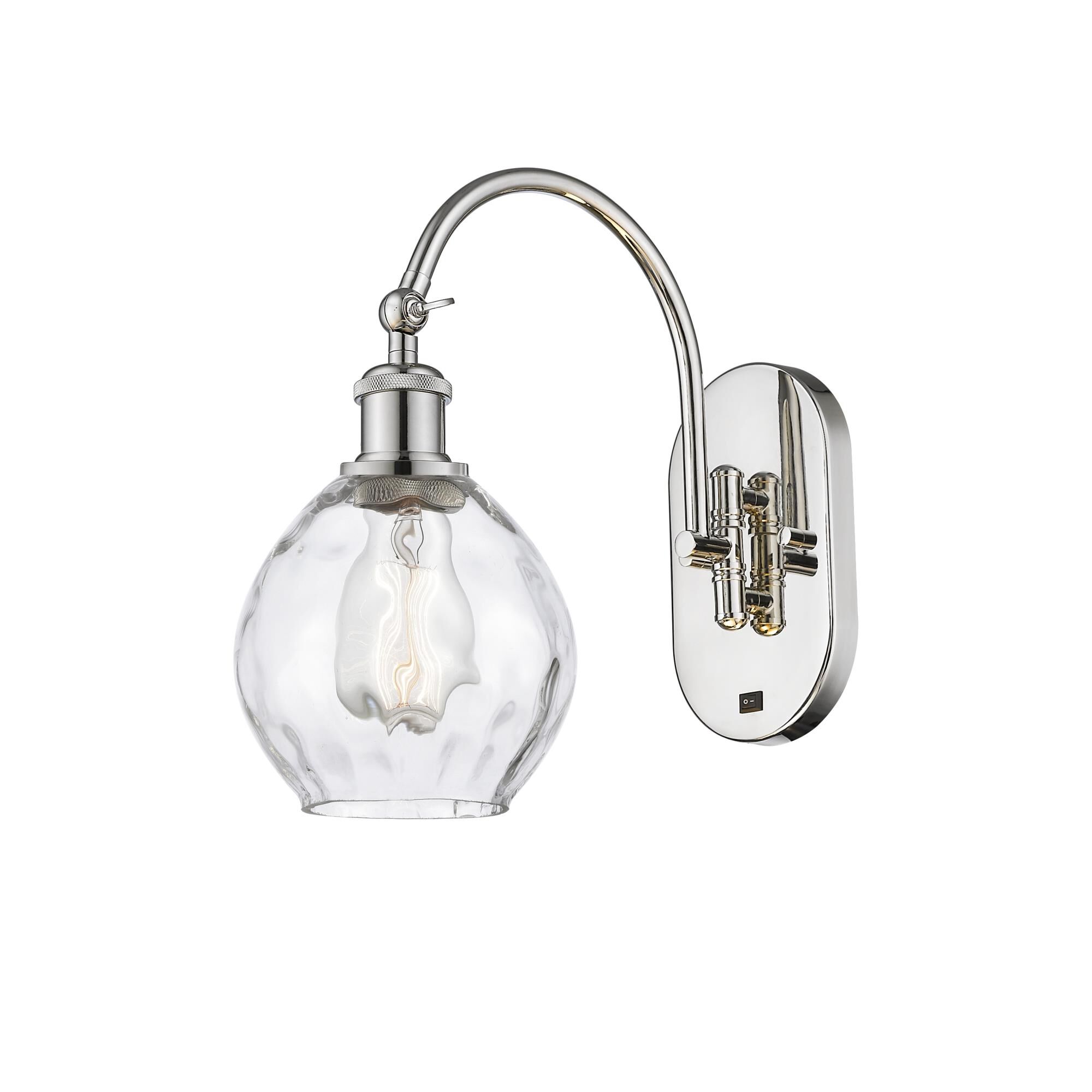 Shown in Polished Nickel finish and Clear glass