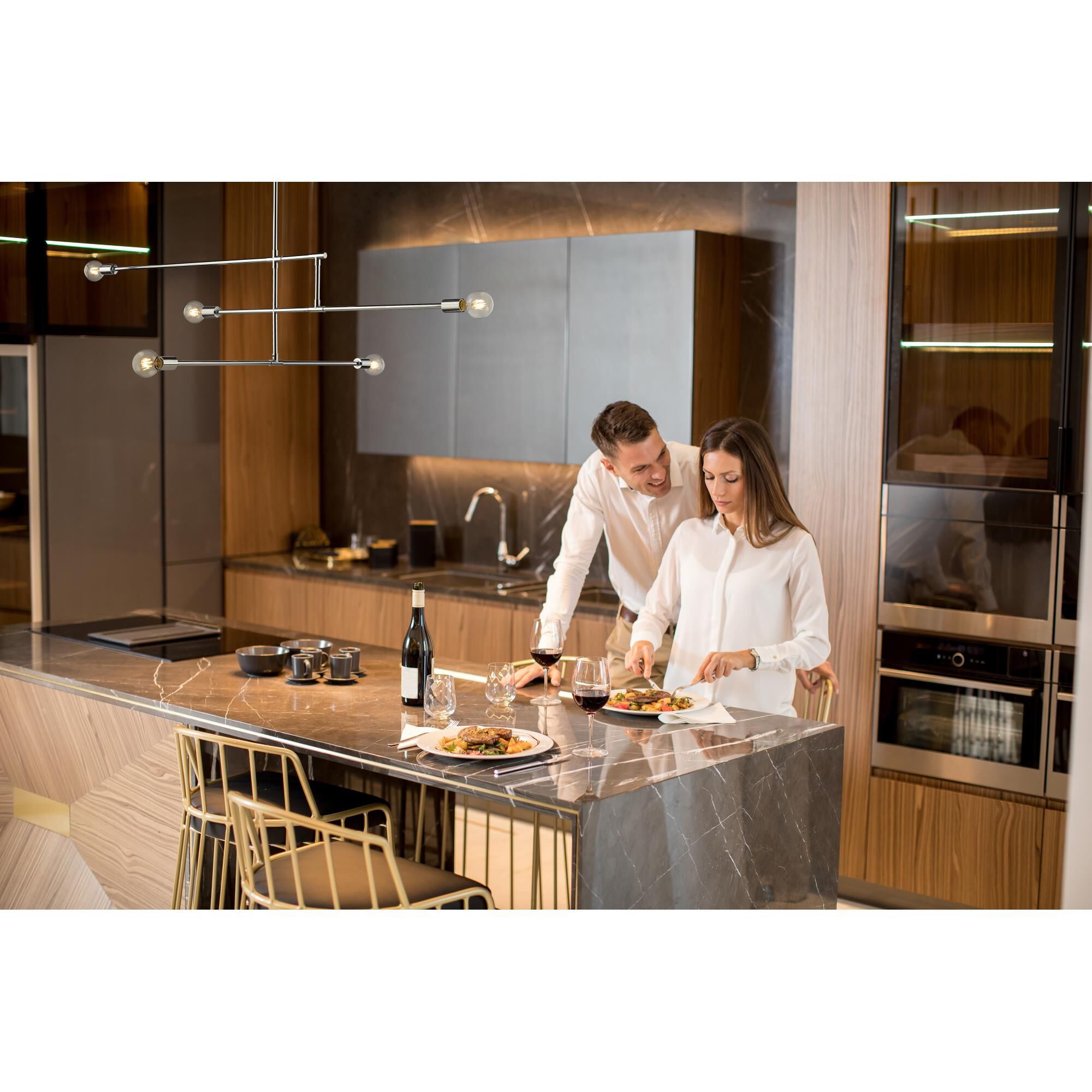 Modernist 60 Inch 5 Light Linear Suspension Light by Z-Lite