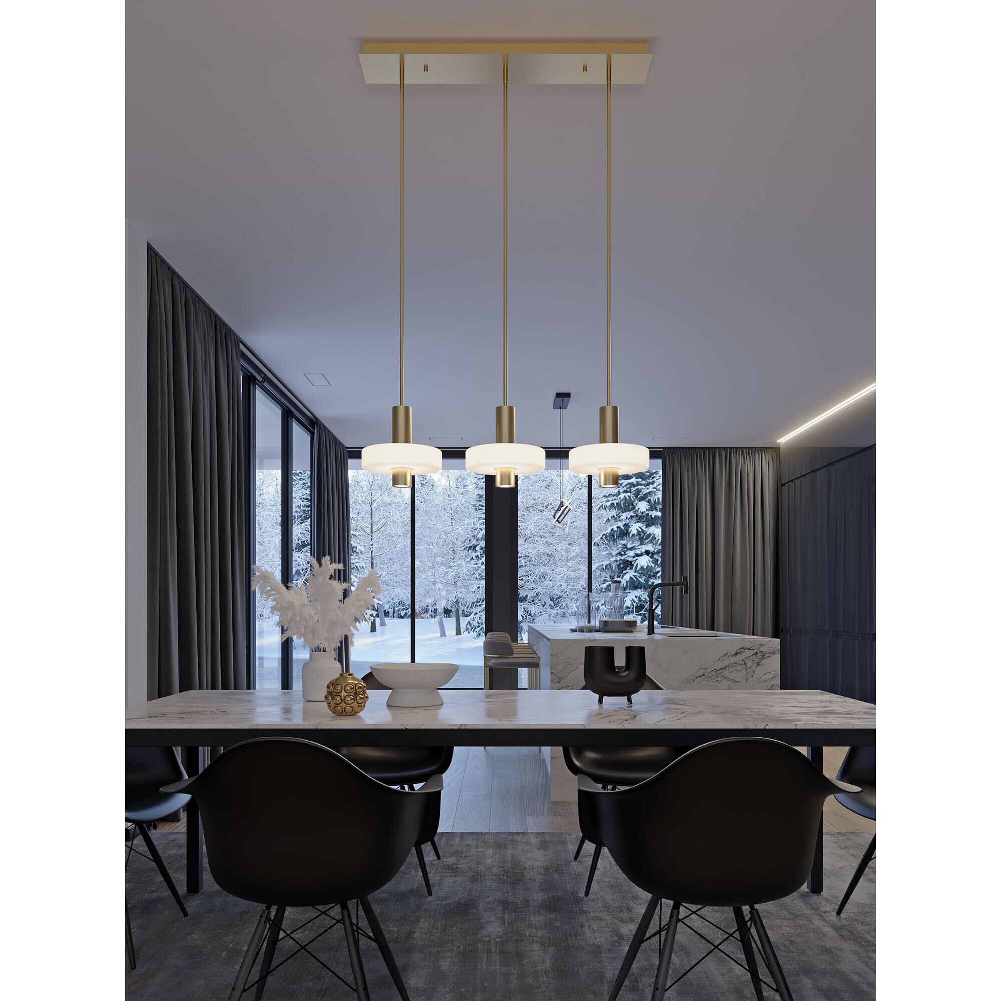 Shown in Light Antique Brass finish and White shade