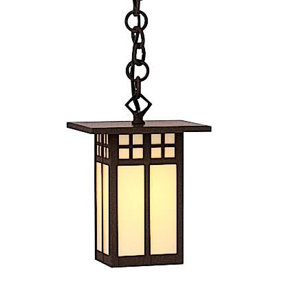 Shown in Rustic Brown finish and Cream glass