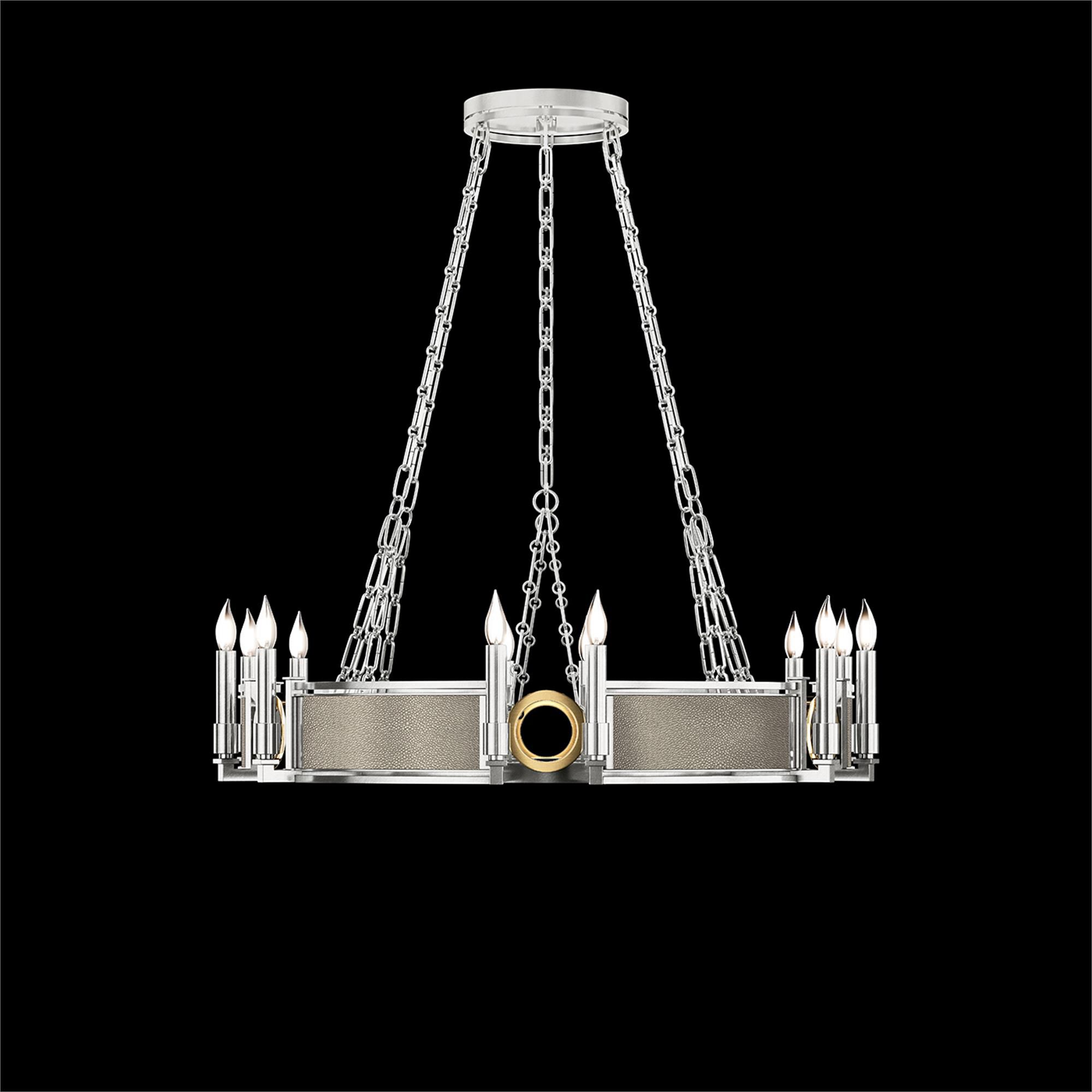 Shown in Silver Leaf and Brass  finish and Coco accent