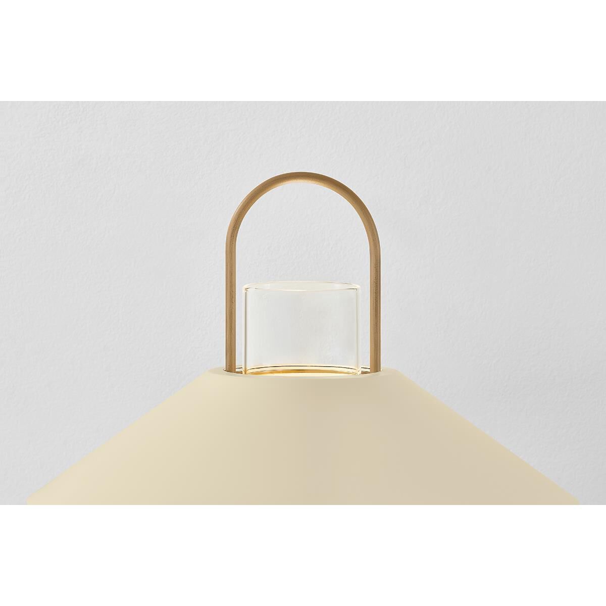 Shown in Patina Brass and Soft Sand finish and Clear Spot Etched glass