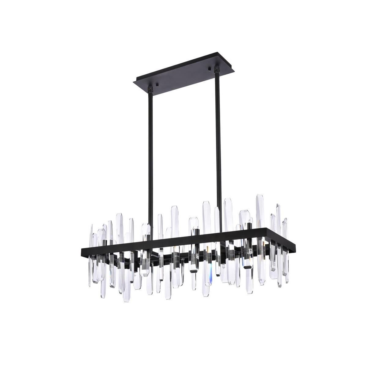 Serena 30 Inch 16 Light Linear Suspension Light by Elegant Lighting