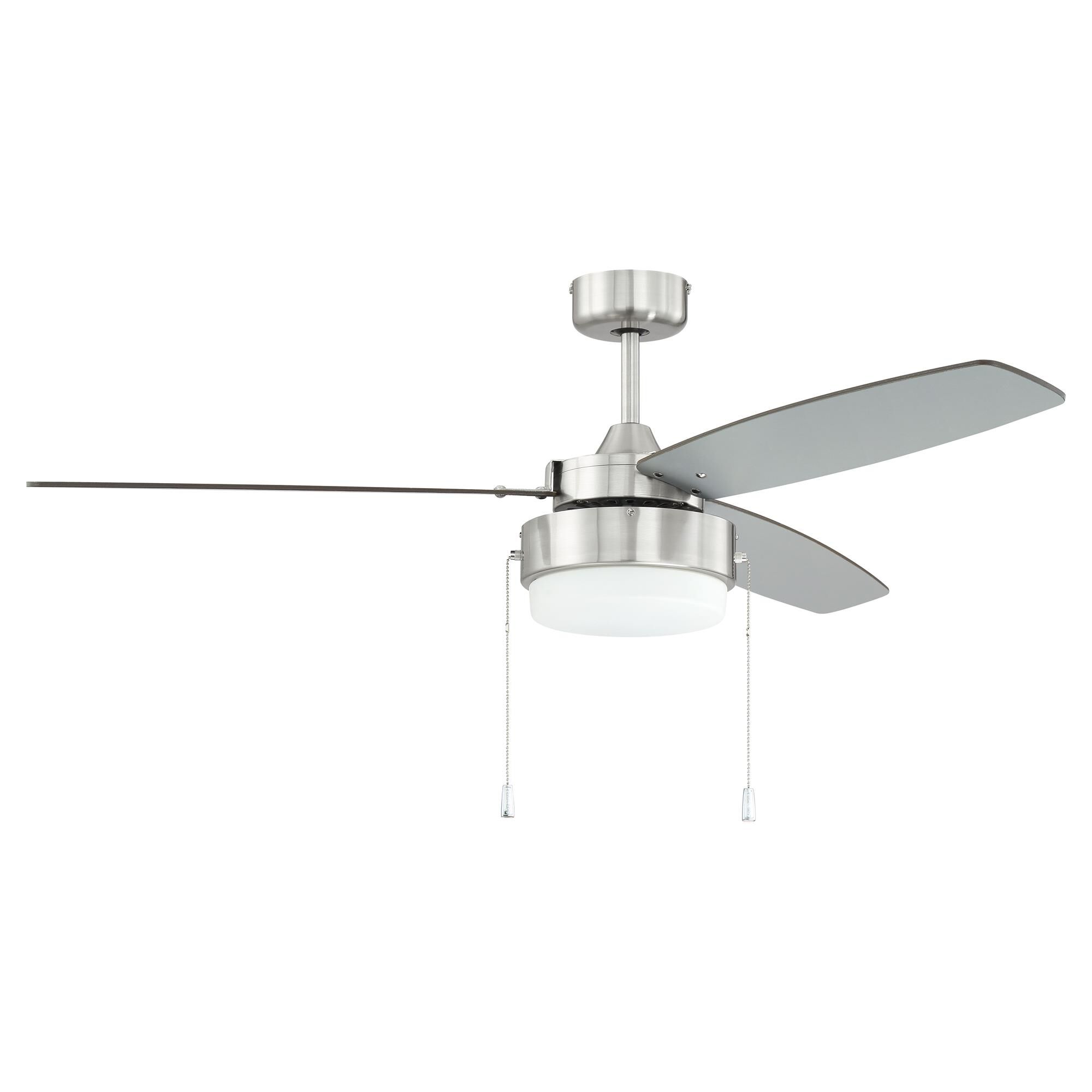 Shown in Brushed Polished Nickel finish and White Opal glass and Yes shade