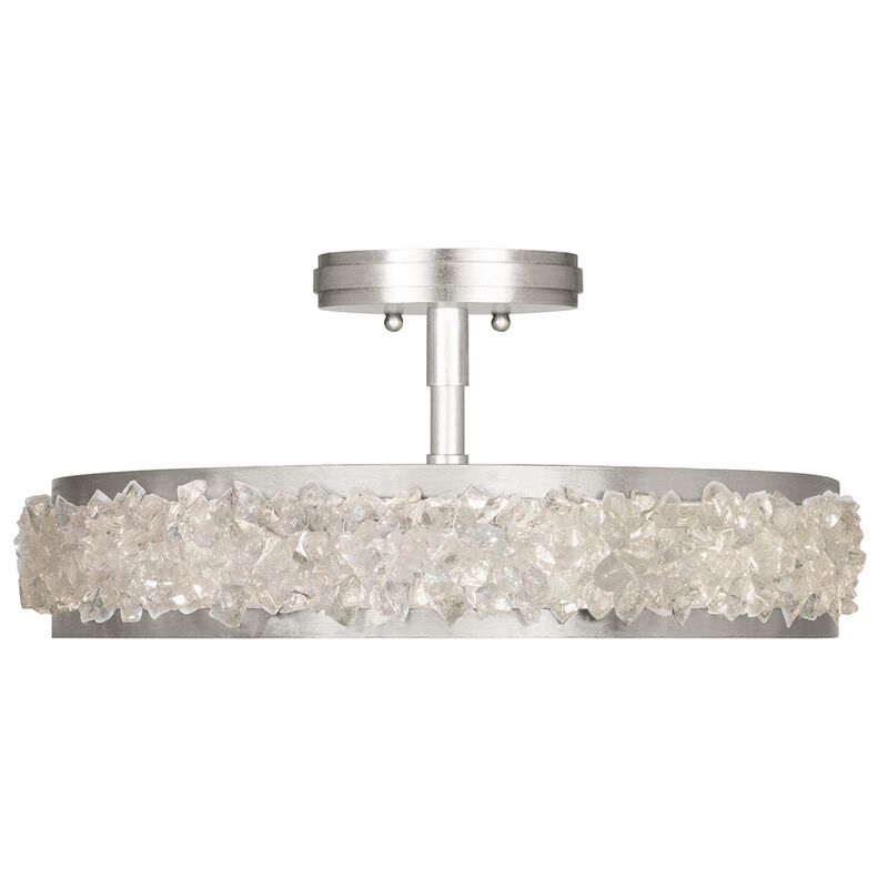 Arctic Halo 23 Inch 3 Light Semi Flush Mount by Fine Art Handcrafted Lighting
